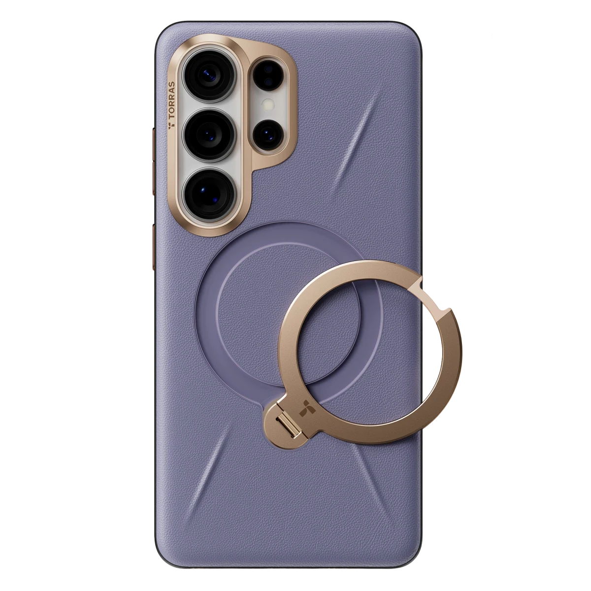 Torras Samsung Galaxy S26 Ultra O Stand Spin VegSkin Serisi Magsafe Kılıf - Derin Mor