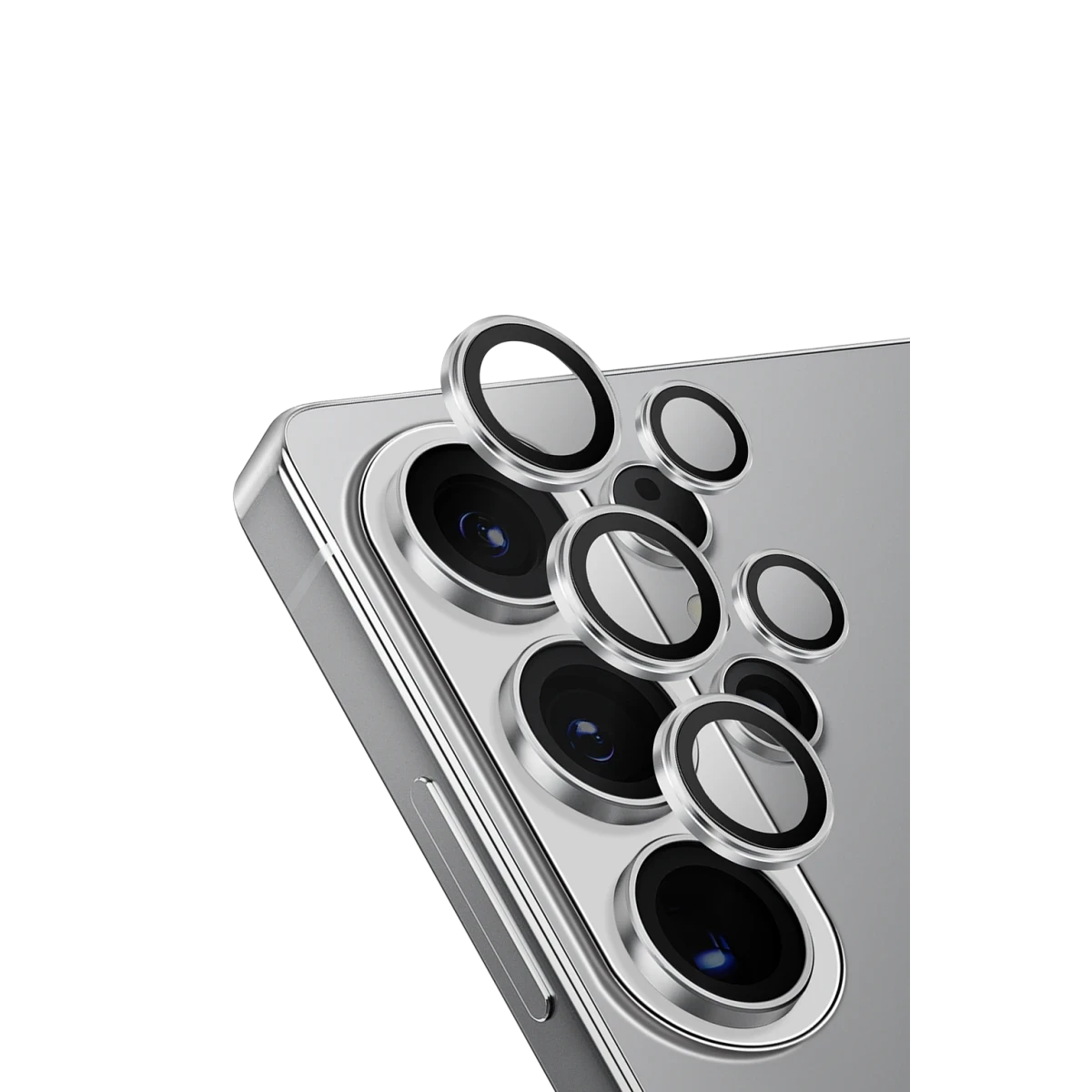 Uniq Samsung Galaxy S26 Ultra Optix Aluguard Kamera Lens Koruyucu - Gümüş