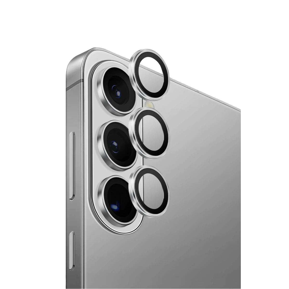 Uniq Samsung Galaxy S26 Plus Optix Aluguard Kamera Lens Koruyucu - Gümüş