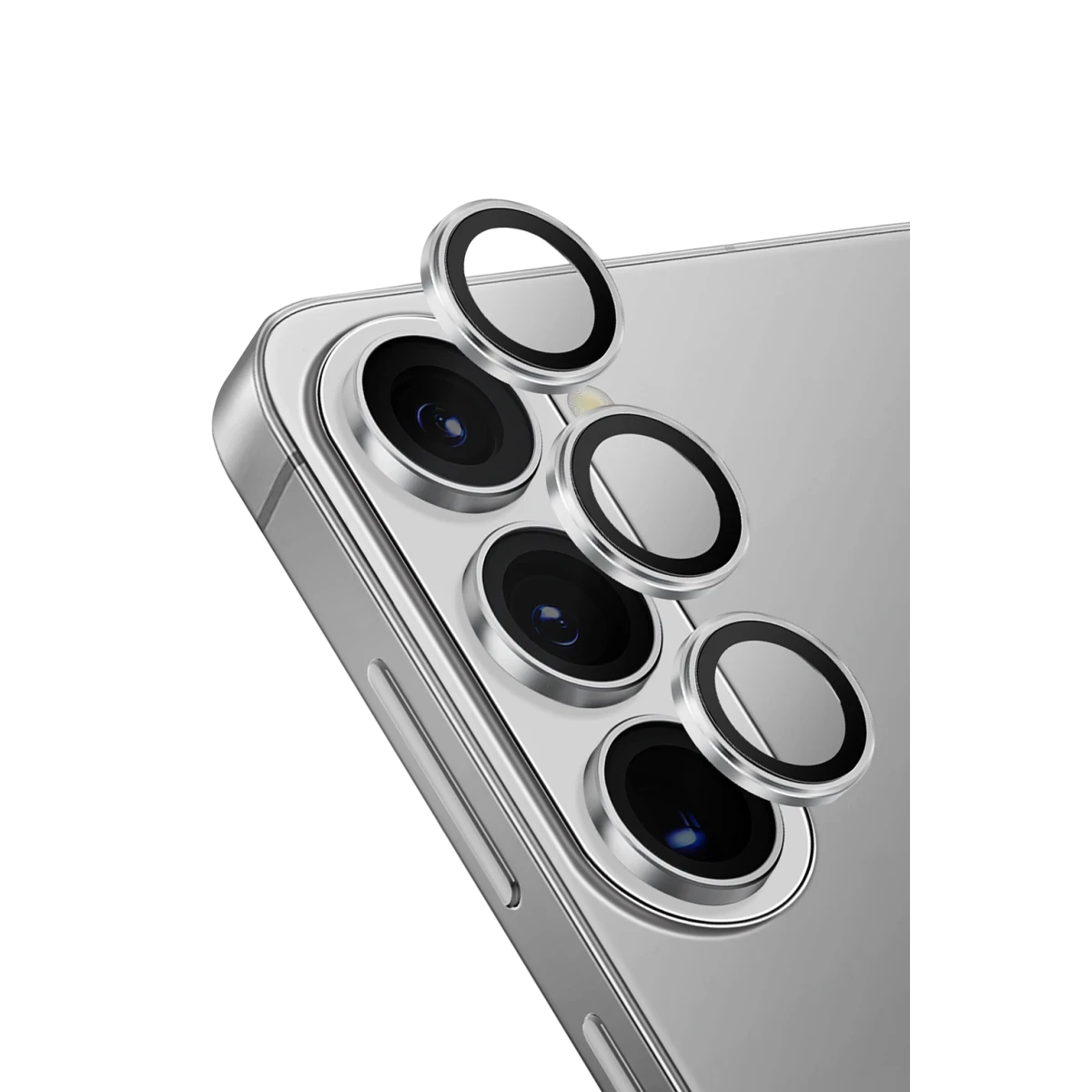 Uniq Samsung Galaxy S26 Plus Optix Aluguard Kamera Lens Koruyucu - Gümüş