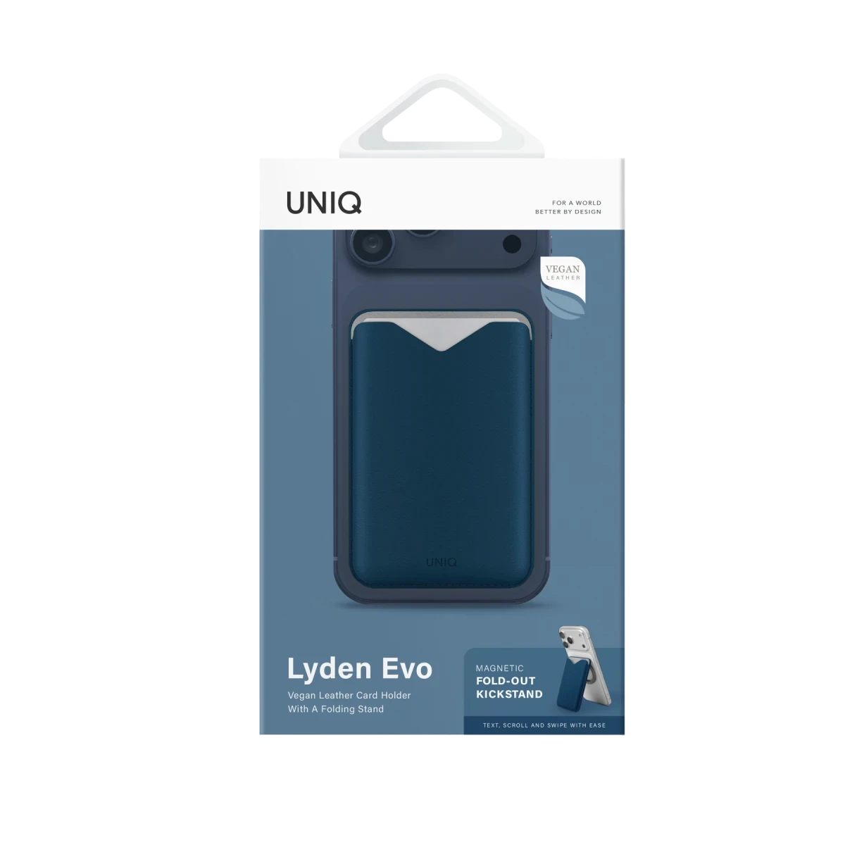 Uniq Lyden Evo Manyetik Standlı Kartlık - Mavi