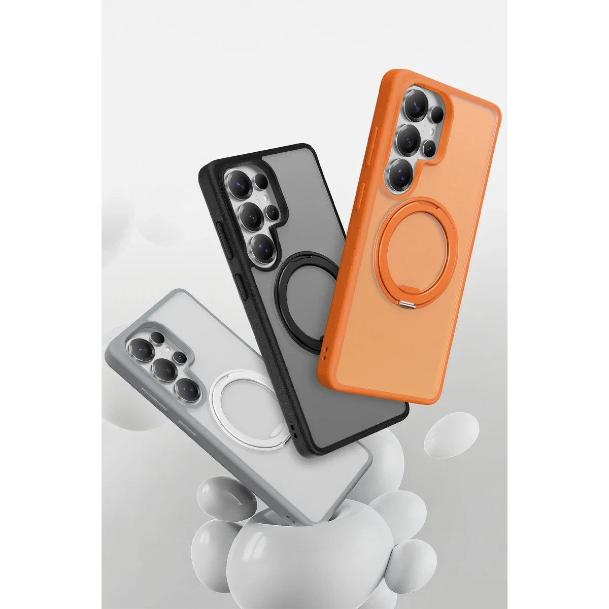 Keephone Samsung Galaxy S26 Ultra Omega Magsafe Standlı Kapak - Beyaz