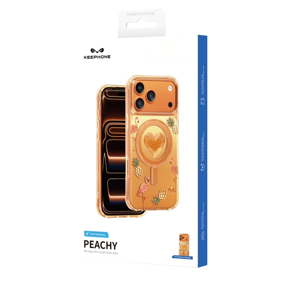 Keephone Apple iPhone 18 Pro Max/17 Pro Max Peachy Magsafe Kapak - Turuncu 2