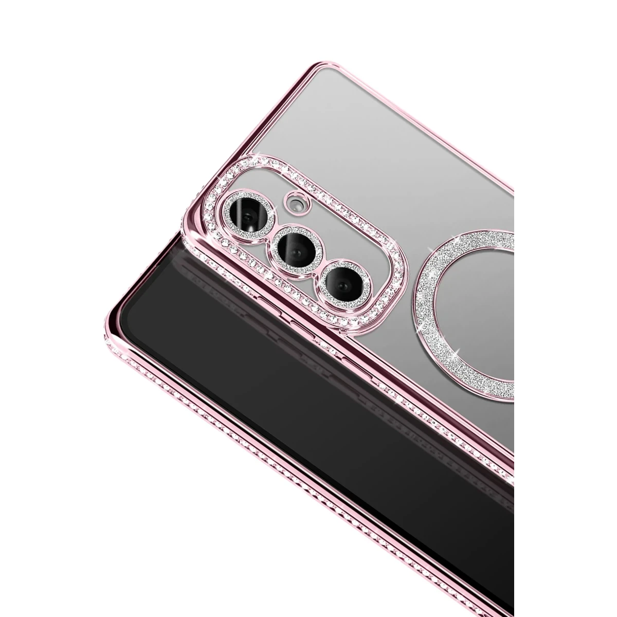 Newface Samsung Galaxy A57 5G Joke Simli Magneticsafe Kılıf - Pembe