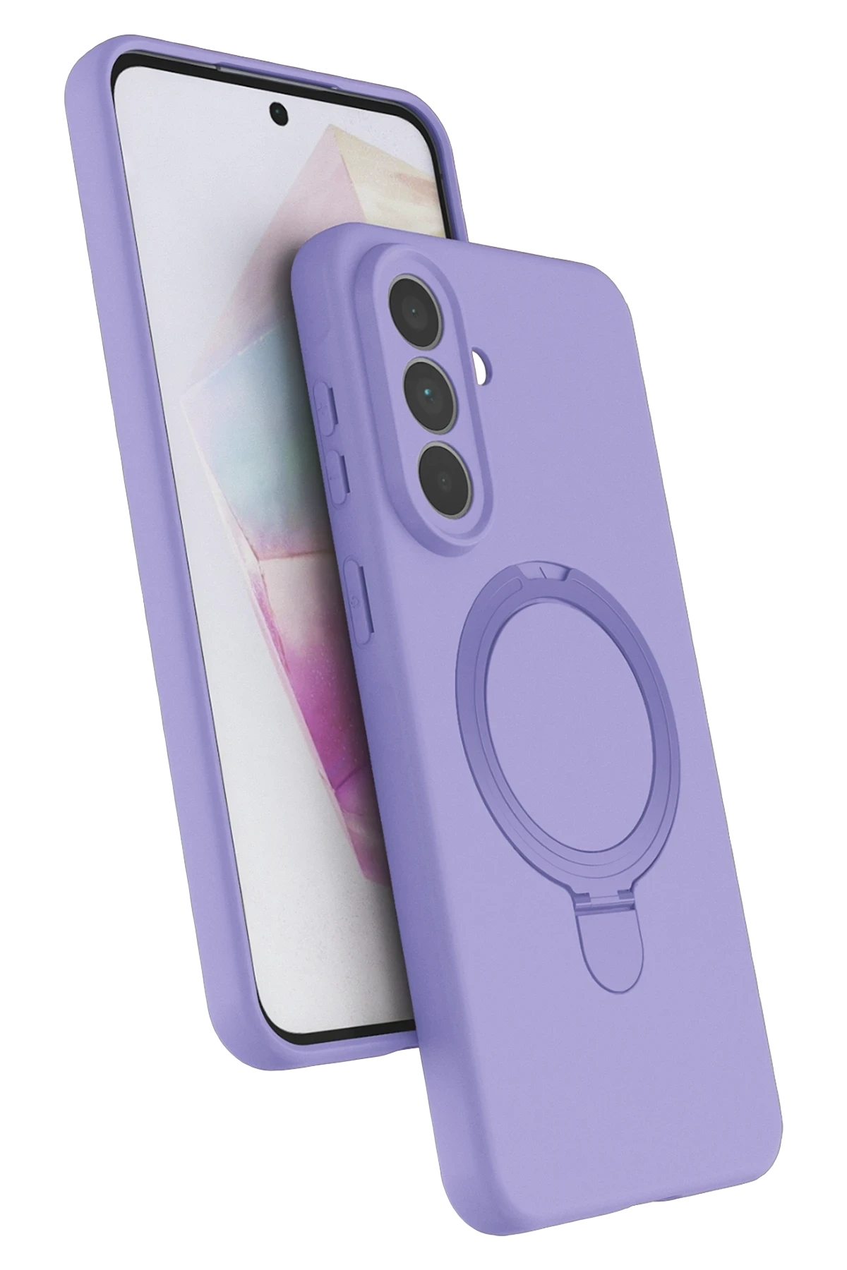 Newface Samsung Galaxy A57 5G Regal Magsafe Standlı Kapak - Lila