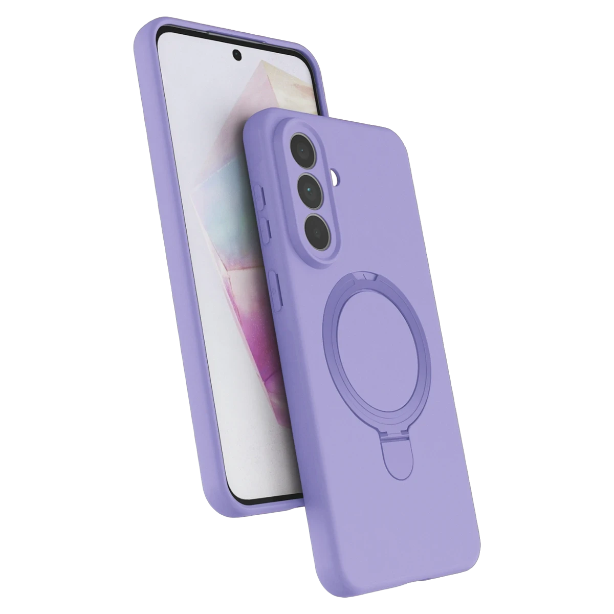 Newface Samsung Galaxy A57 5G Regal Magsafe Standlı Kapak - Lila