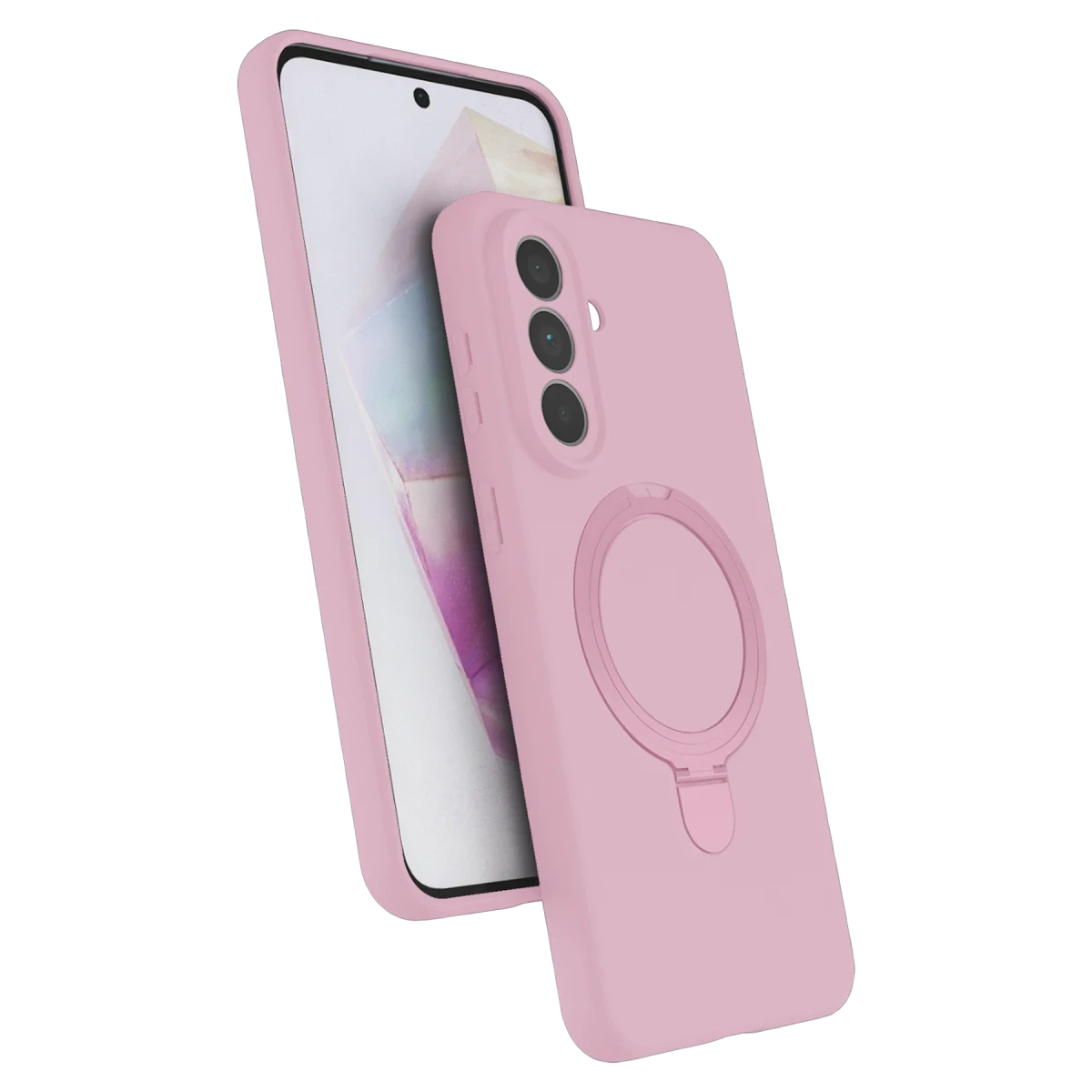 Newface Samsung Galaxy A57 5G Regal Magsafe Standlı Kapak - Açık Pembe — görsel 5