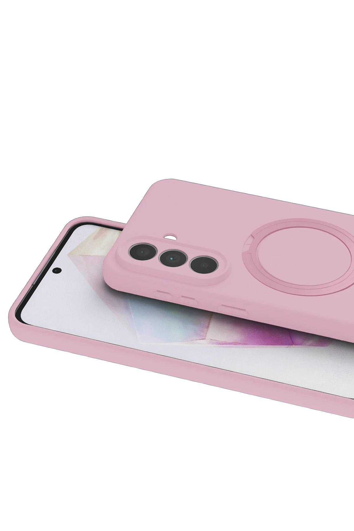 Newface Samsung Galaxy A57 5G Regal Magsafe Standlı Kapak - Açık Pembe — görsel 2