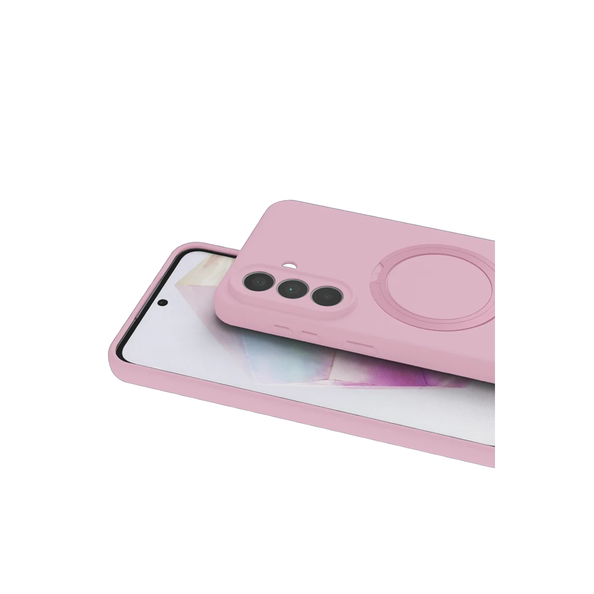Newface Samsung Galaxy A57 5G Regal Magsafe Standlı Kapak - Açık Pembe — görsel 6