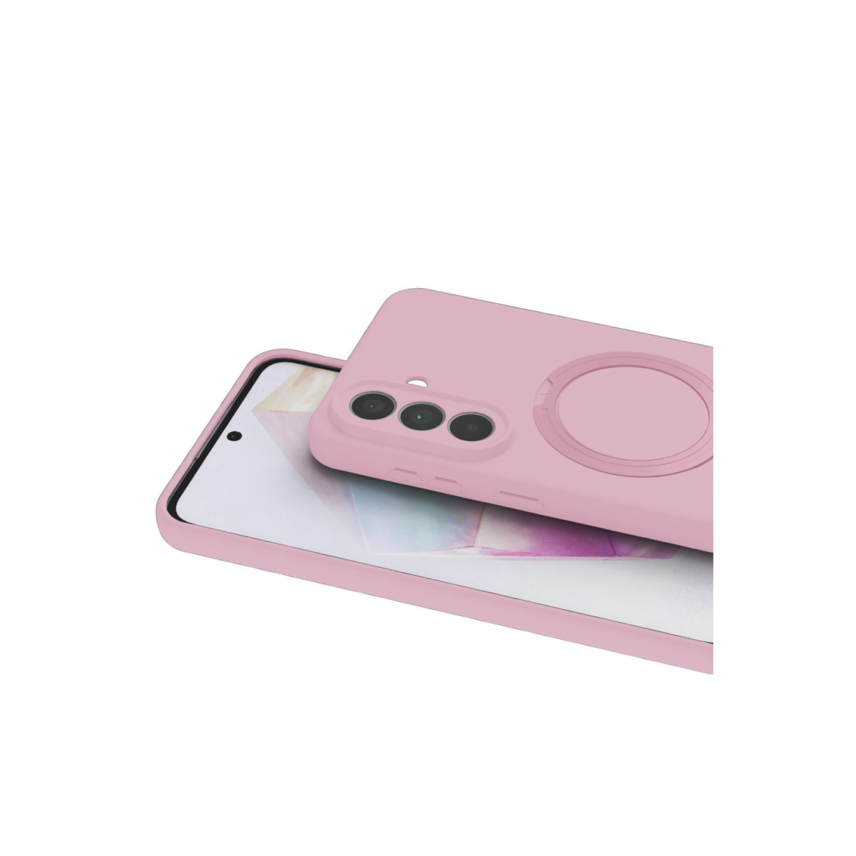 Newface Samsung Galaxy A57 5G Regal Magsafe Standlı Kapak - Açık Pembe — görsel 10
