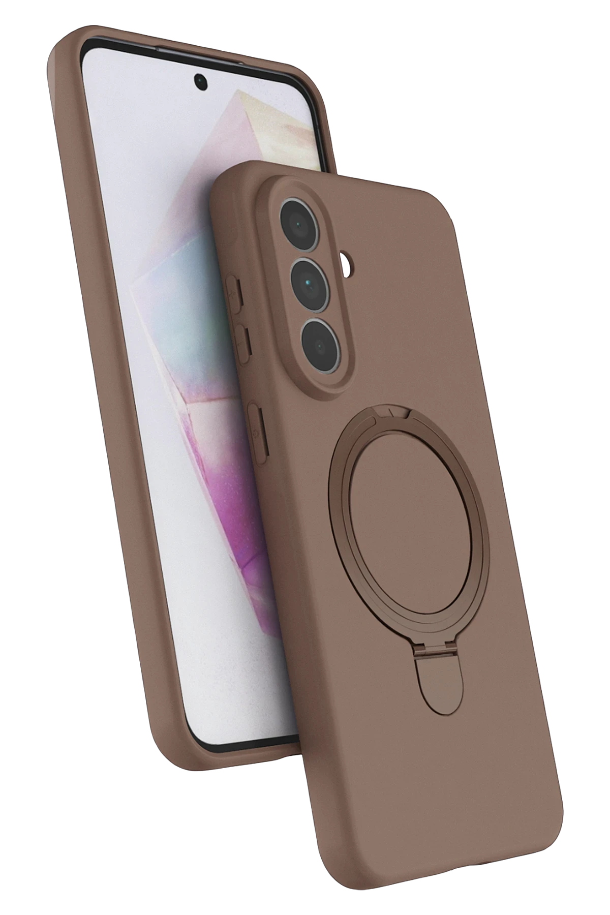 Newface Samsung Galaxy A57 5G Regal Magsafe Standlı Kapak - Çöl Titanyum