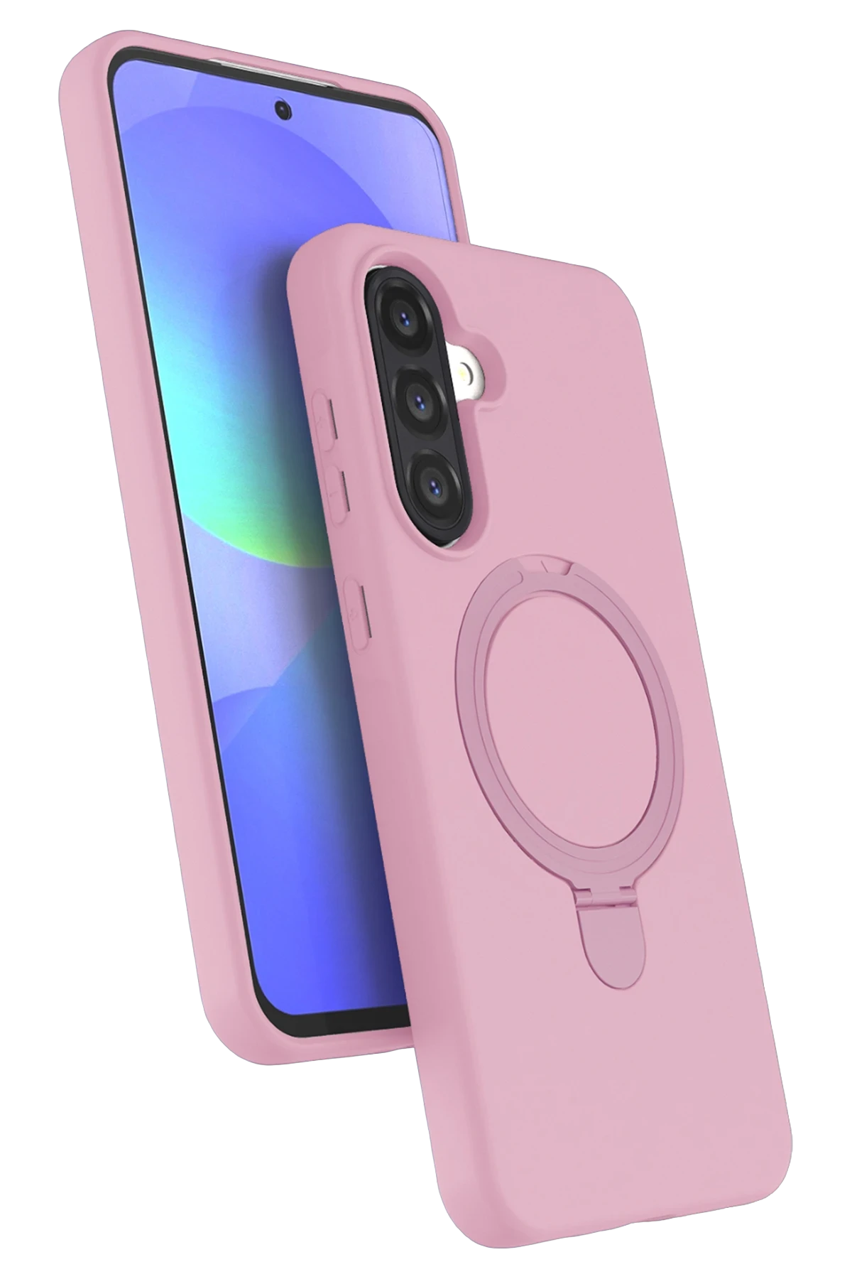 Newface Samsung Galaxy A37 5G Regal Magsafe Standlı Kapak - Açık Pembe