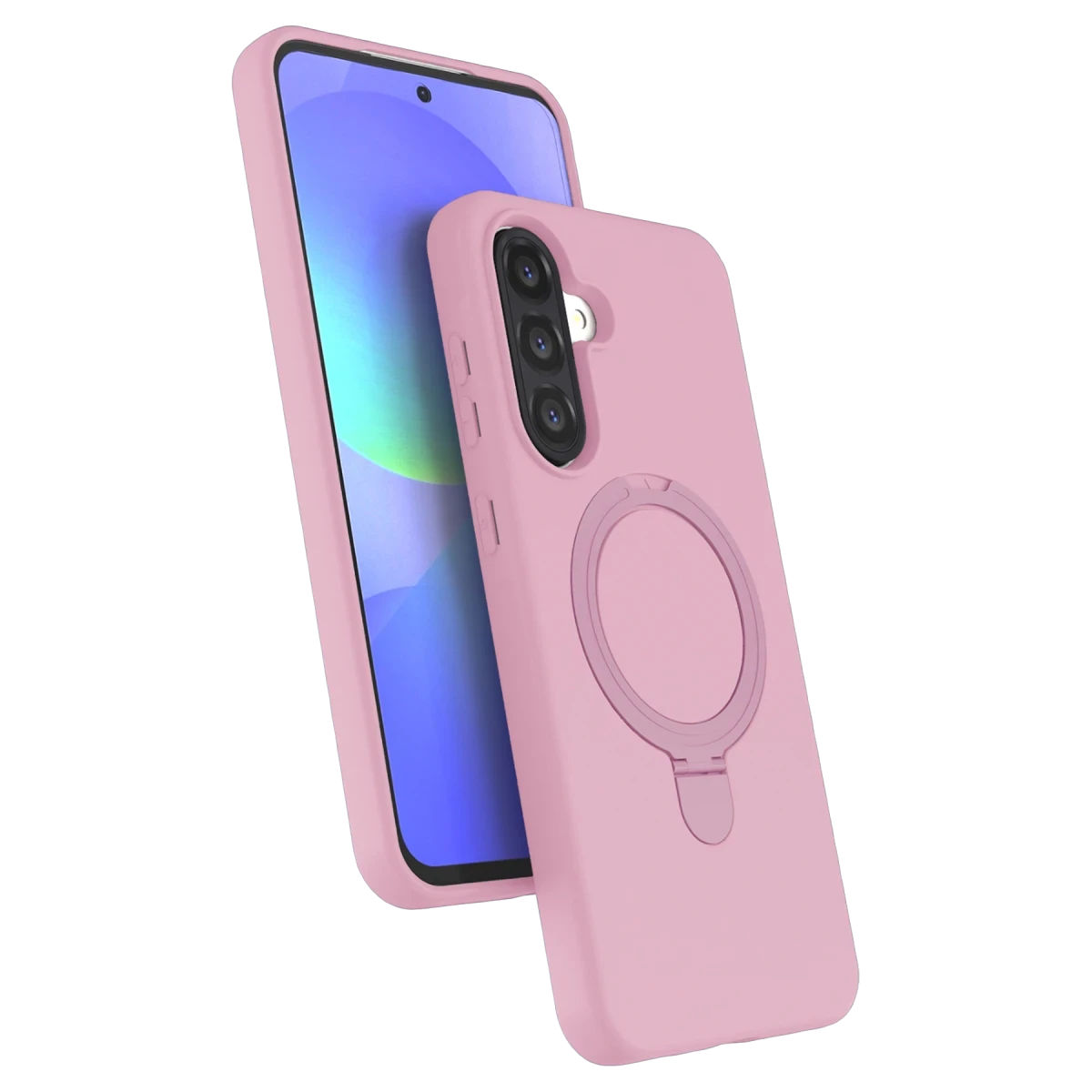 Newface Samsung Galaxy A37 5G Regal Magsafe Standlı Kapak - Açık Pembe — görsel 5