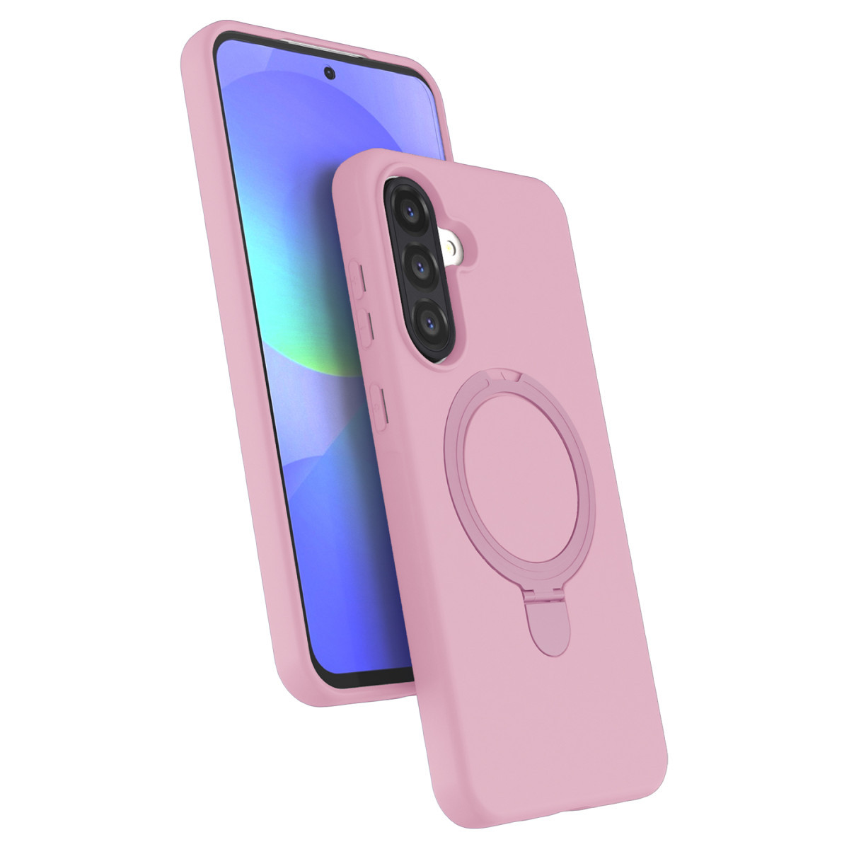 Newface Samsung Galaxy A37 5G Regal Magsafe Standlı Kapak - Açık Pembe — görsel 9