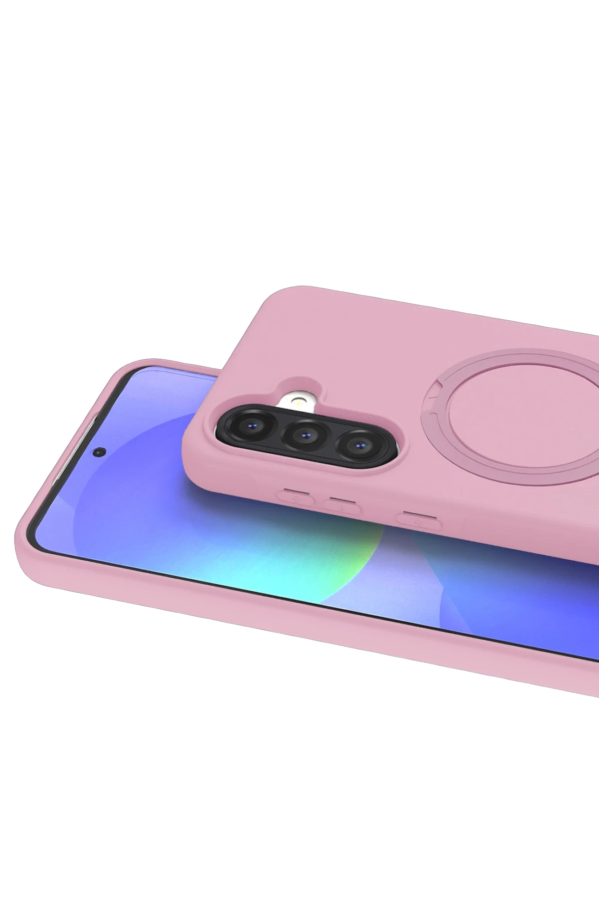 Newface Samsung Galaxy A37 5G Regal Magsafe Standlı Kapak - Açık Pembe — görsel 2