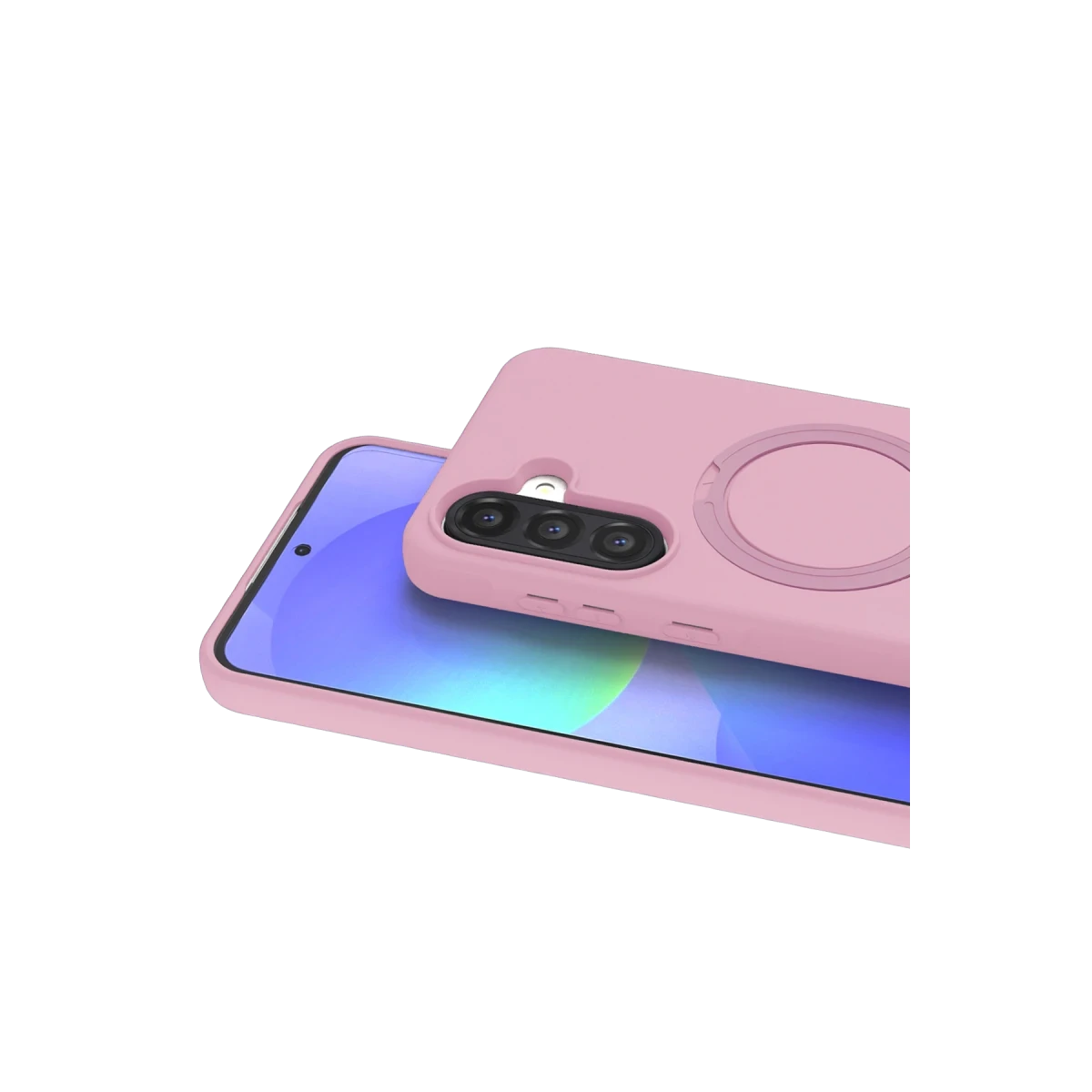 Newface Samsung Galaxy A37 5G Regal Magsafe Standlı Kapak - Açık Pembe — görsel 6