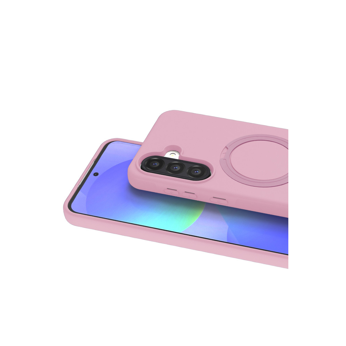 Newface Samsung Galaxy A37 5G Regal Magsafe Standlı Kapak - Açık Pembe — görsel 10
