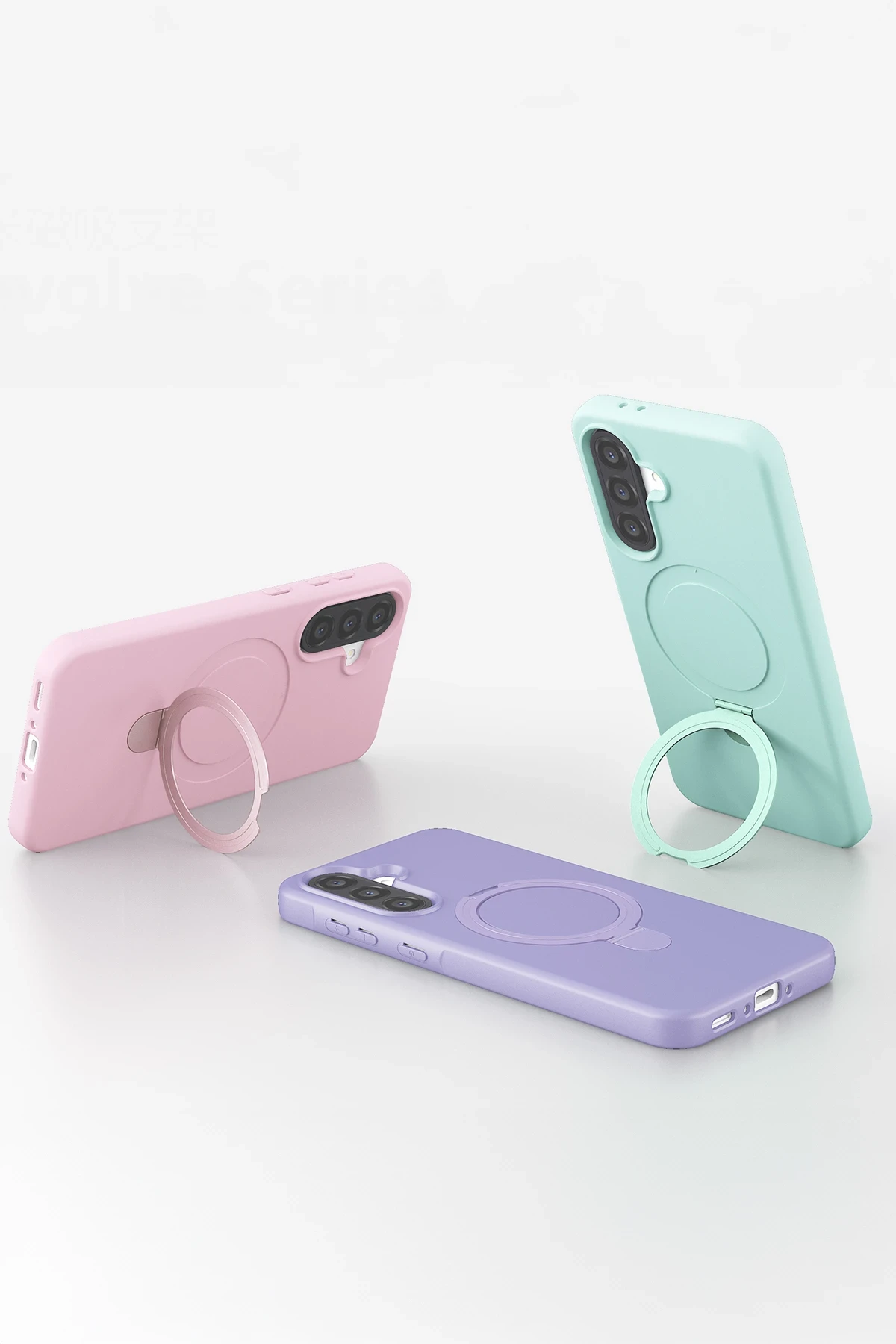Newface Samsung Galaxy A37 5G Regal Magsafe Standlı Kapak - Açık Pembe — görsel 4