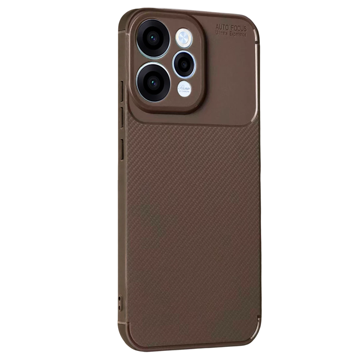 Newface Oppo Reno 15 Auto Focus Karbon Kapak - Kahverengi
