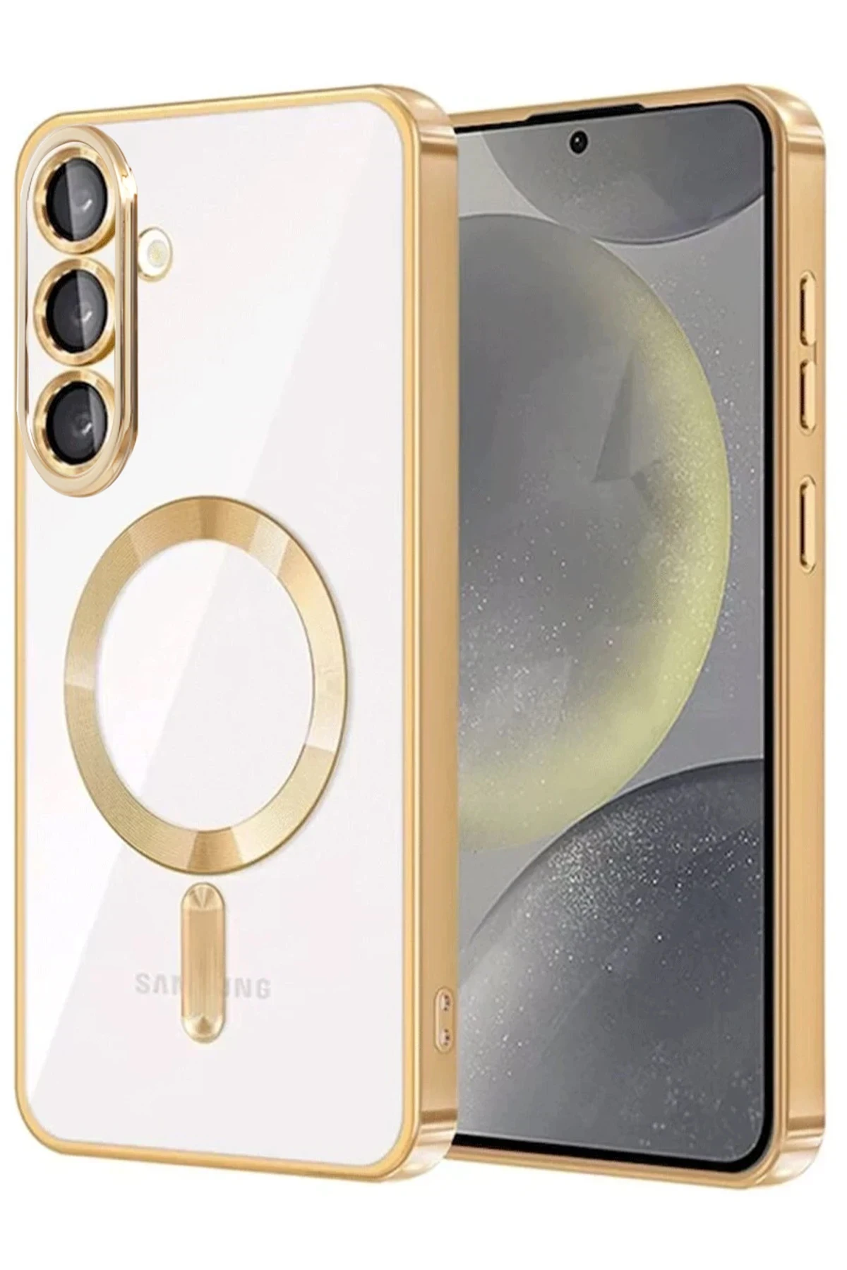 Newface Samsung Galaxy A57 5G Kross Magneticsafe Kapak - Gold