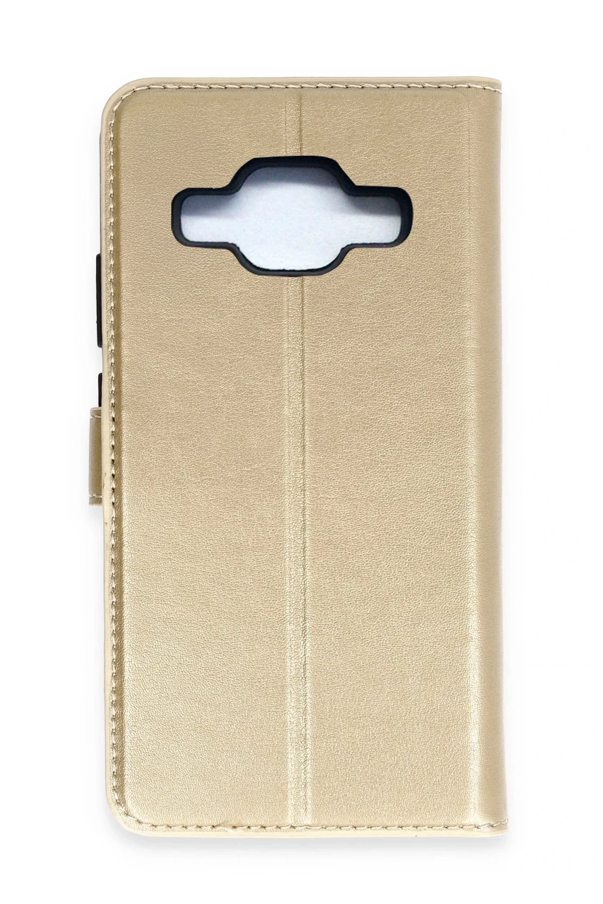 Newface Samsung Galaxy J5 Trend S Plus Kapaklı Kılıf - Gold