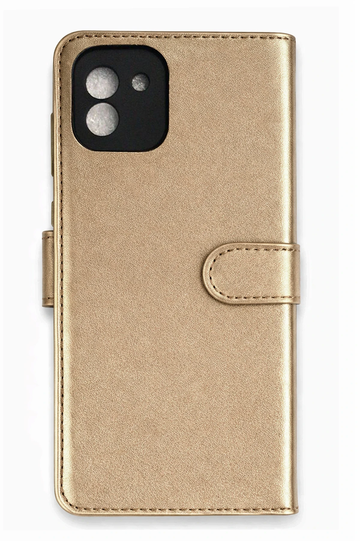 Newface Samsung Galaxy A03 Kılıf Trend S Plus Kapaklı Kılıf - Gold