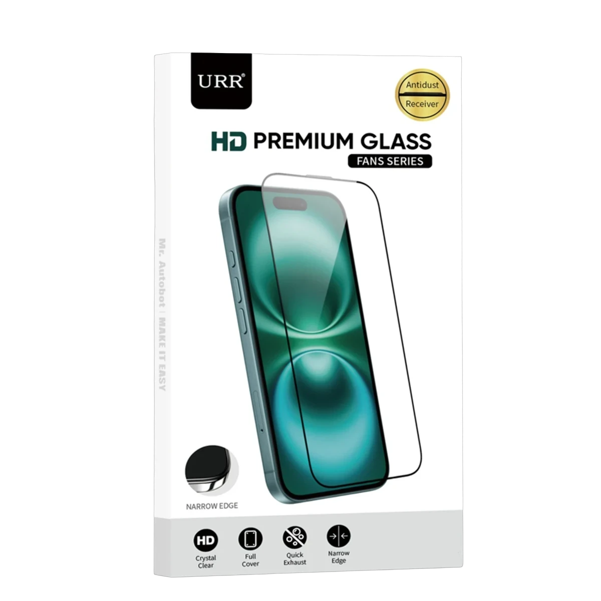URR Apple iPhone 14 Pro Max Fans Series Premium HD Cam Ekran Koruyucu - Siyah
