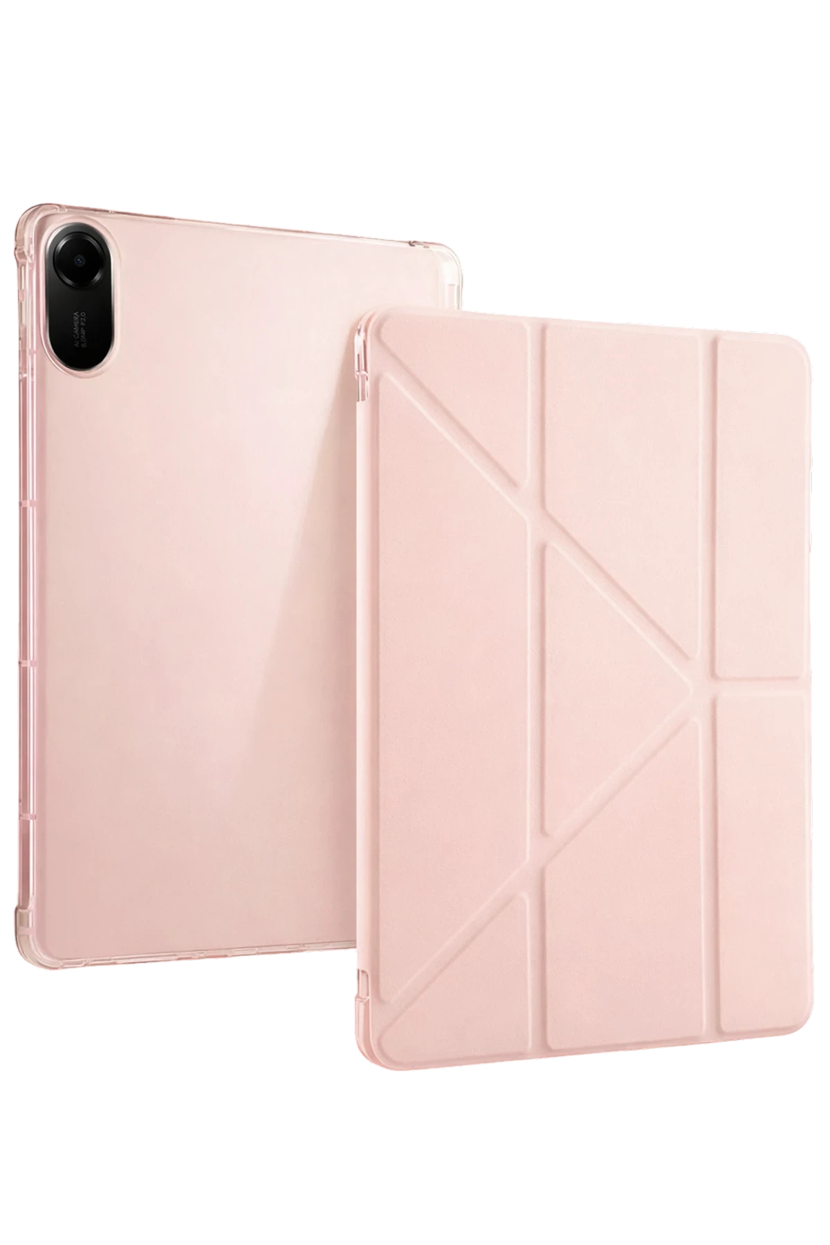 Newface Xiaomi Redmi Pad 2 Kalemlikli Mars Tablet Kılıfı - Rose Gold