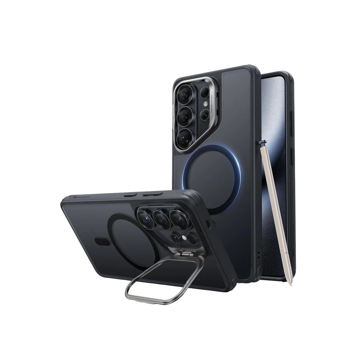 ESR Samsung Galaxy S26 Ultra Classic Hybrid Magsafe Standlı Kapak - Buzlu Siyah