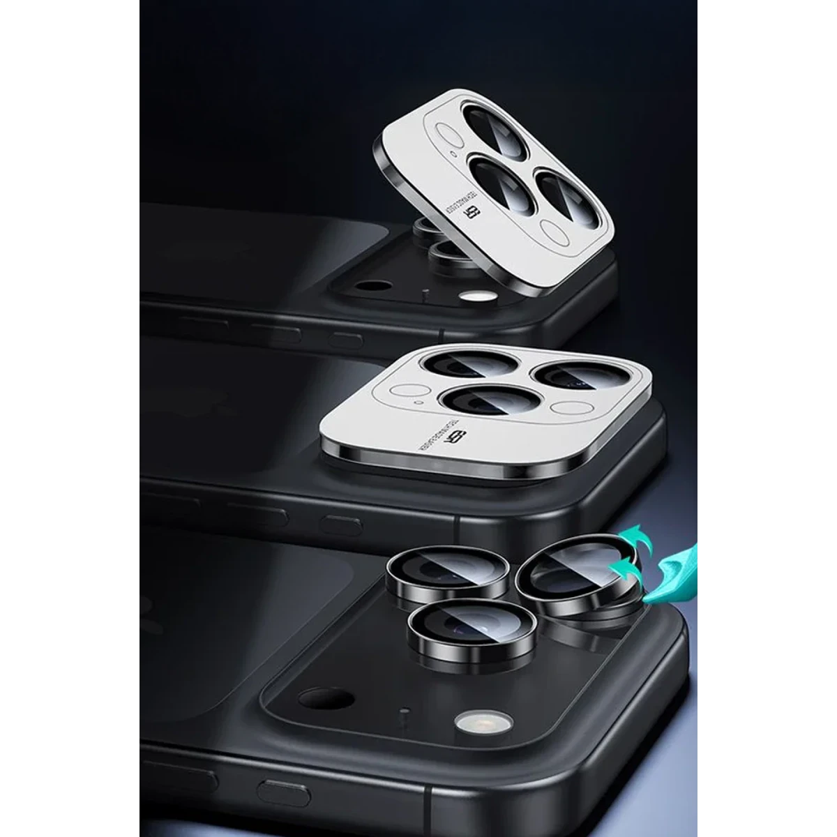 ESR Apple iPhone 17 Pro Max Armorite Kamera Lens Koruyucu - Siyah
