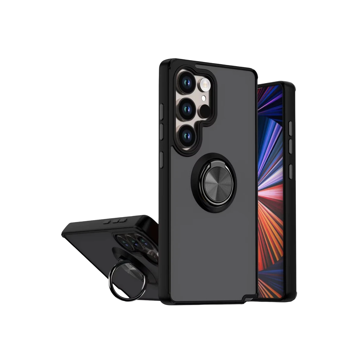 Newface Samsung Galaxy S26 Ultra Montreal Yüzüklü Silikon Kapak - Siyah