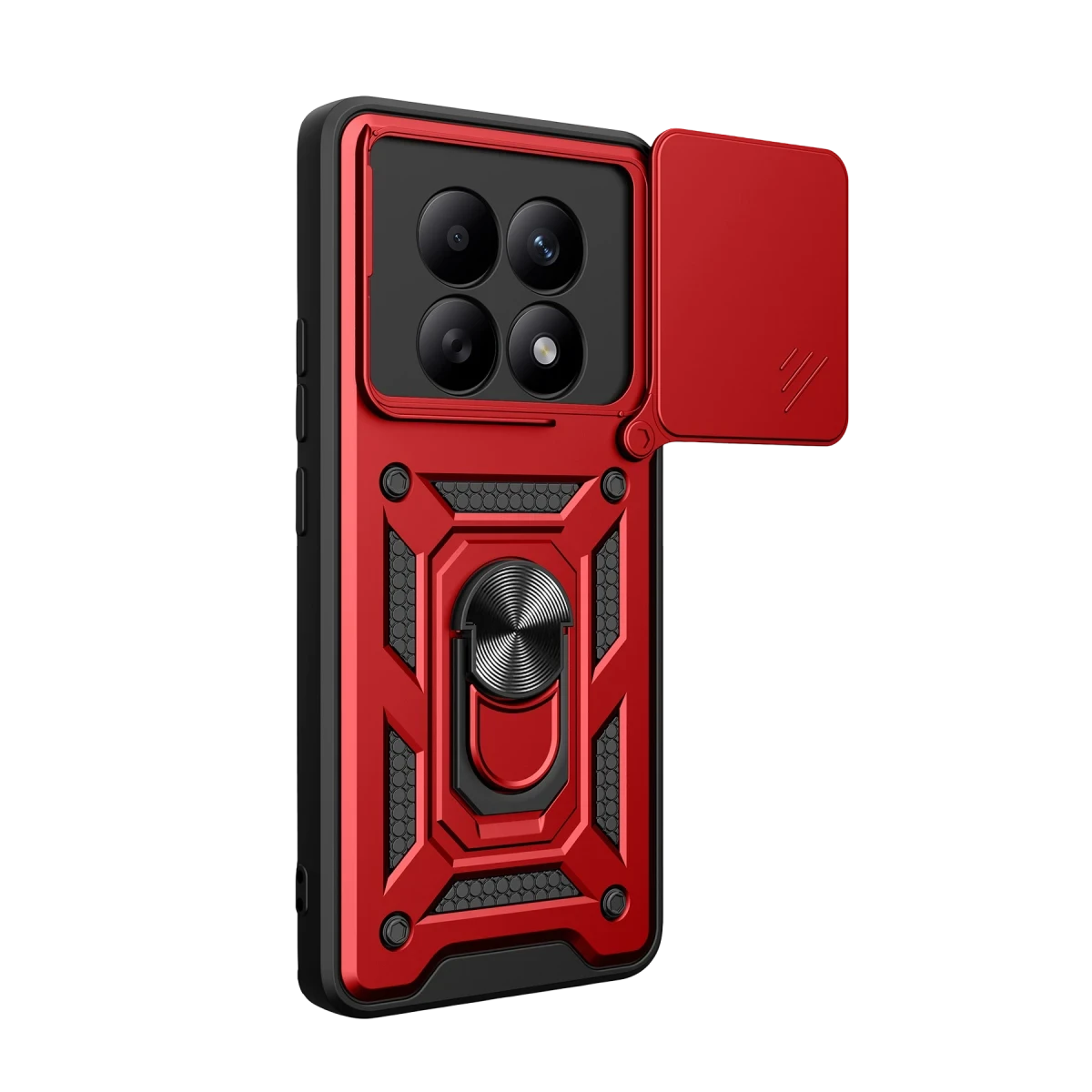 Newface Xiaomi Redmi Note 15 4G Pars Lens Yüzüklü Silikon - Kırmızı — görsel 6