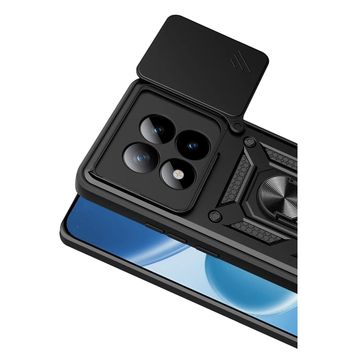 Newface Xiaomi Redmi Note 15 Pro Plus 5G Pars Lens Yüzüklü Silikon - Siyah