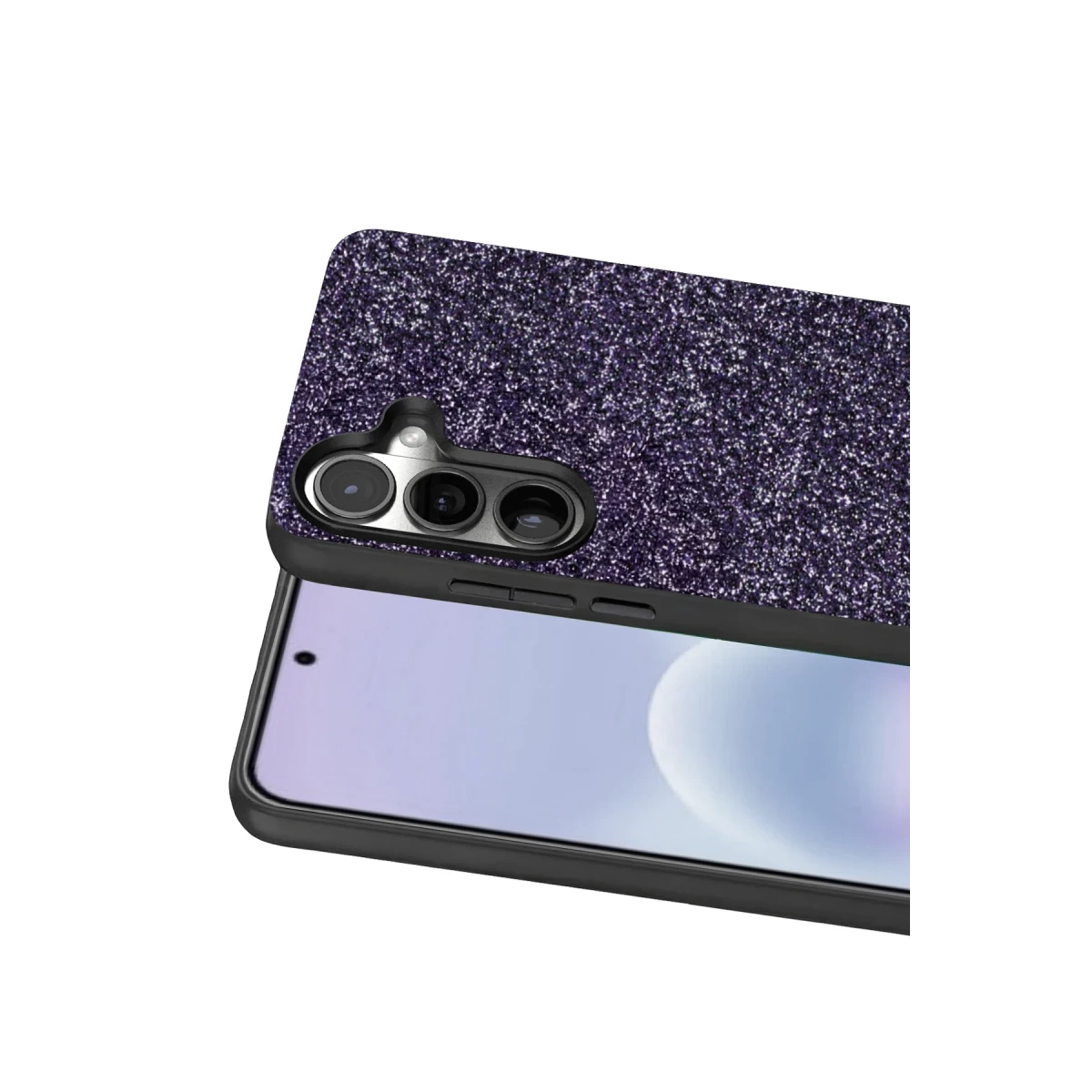 Onegif Samsung Galaxy A37 5G Bright Simli Kapak - Derin Mor