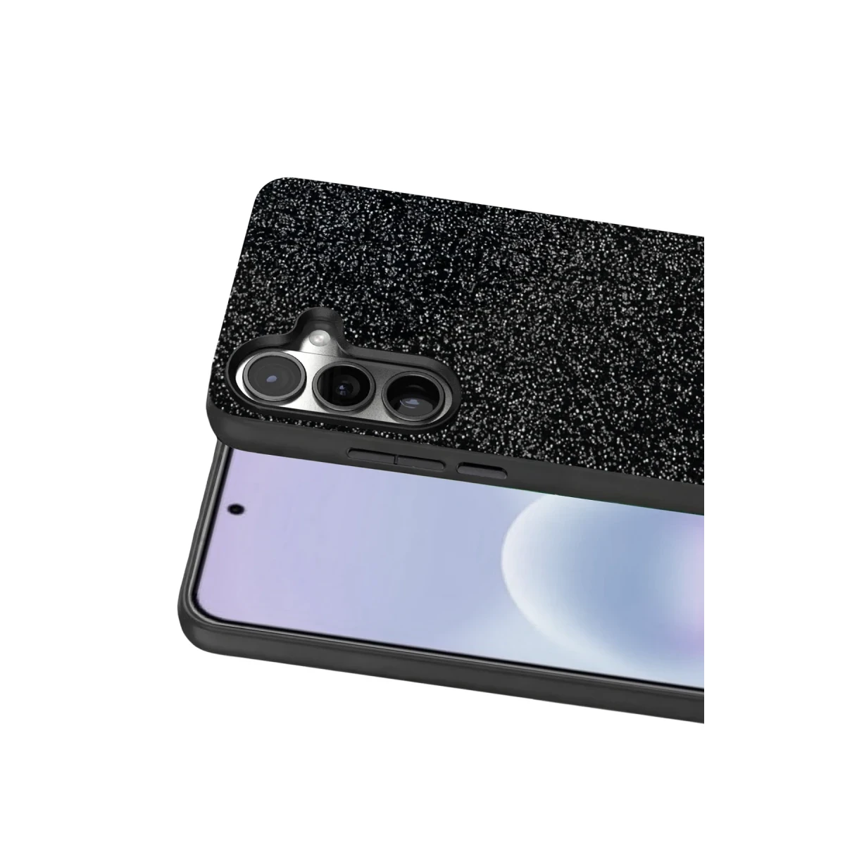 Onegif Samsung Galaxy A57 5G Bright Simli Kapak - Siyah