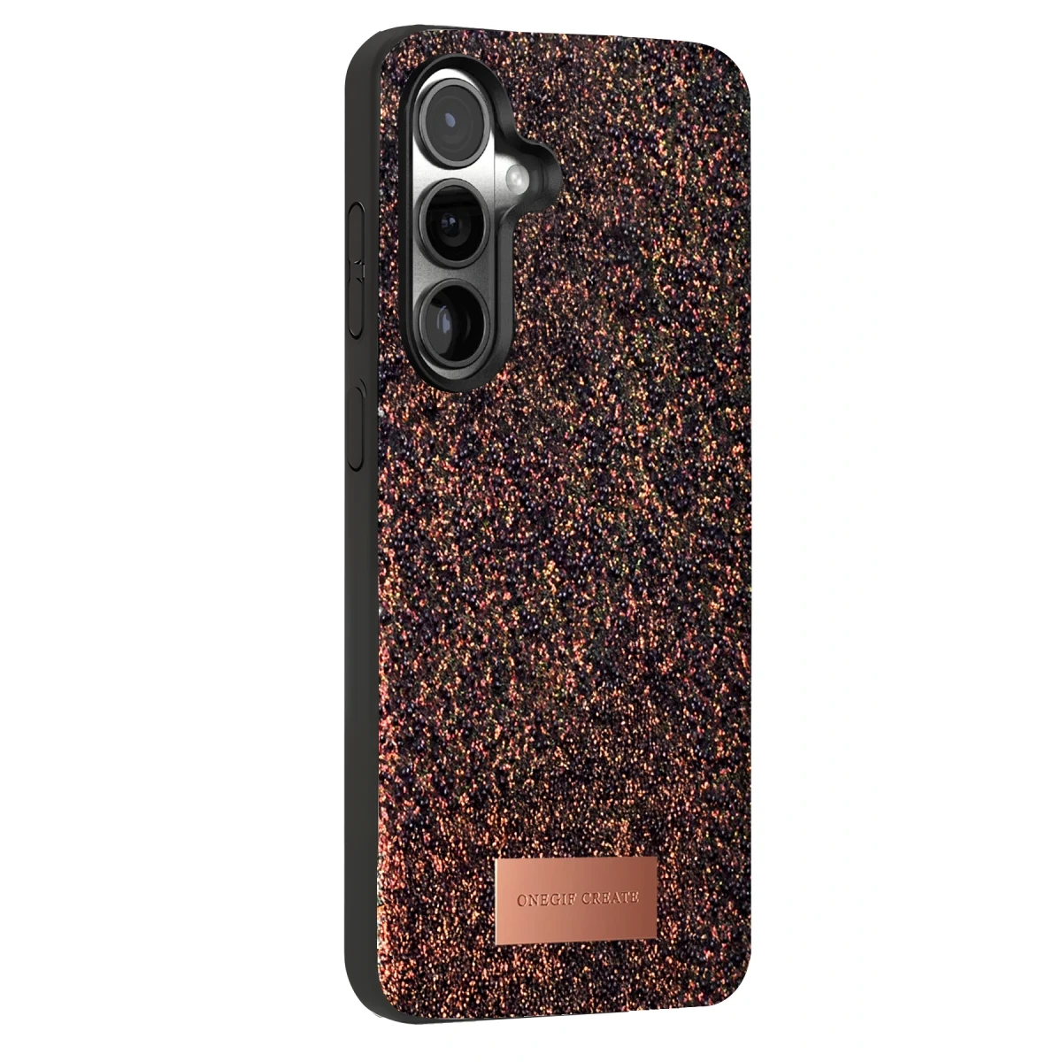 Onegif Samsung Galaxy S25 Bright Simli Kapak - Derin Mor