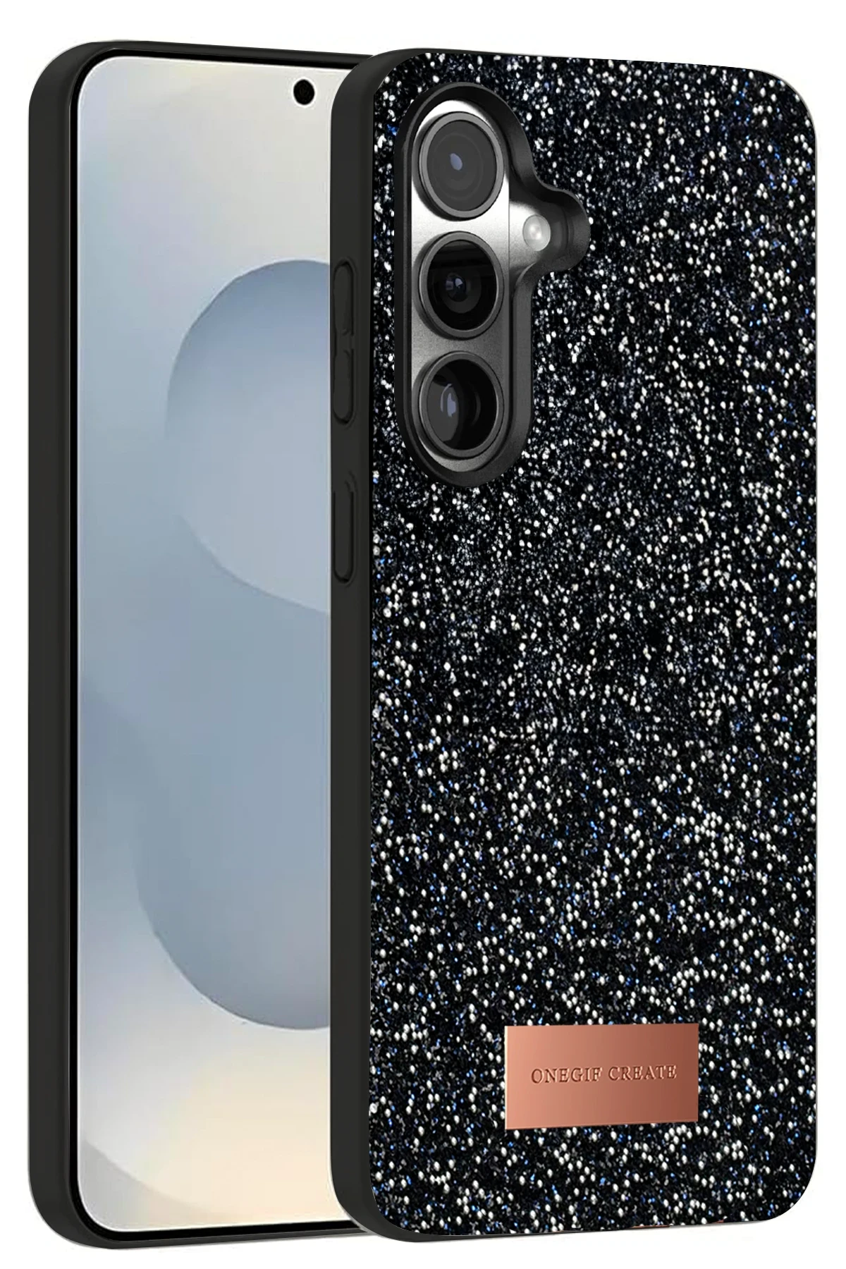 Onegif Samsung Galaxy S25 Plus Bright Simli Kapak - Siyah