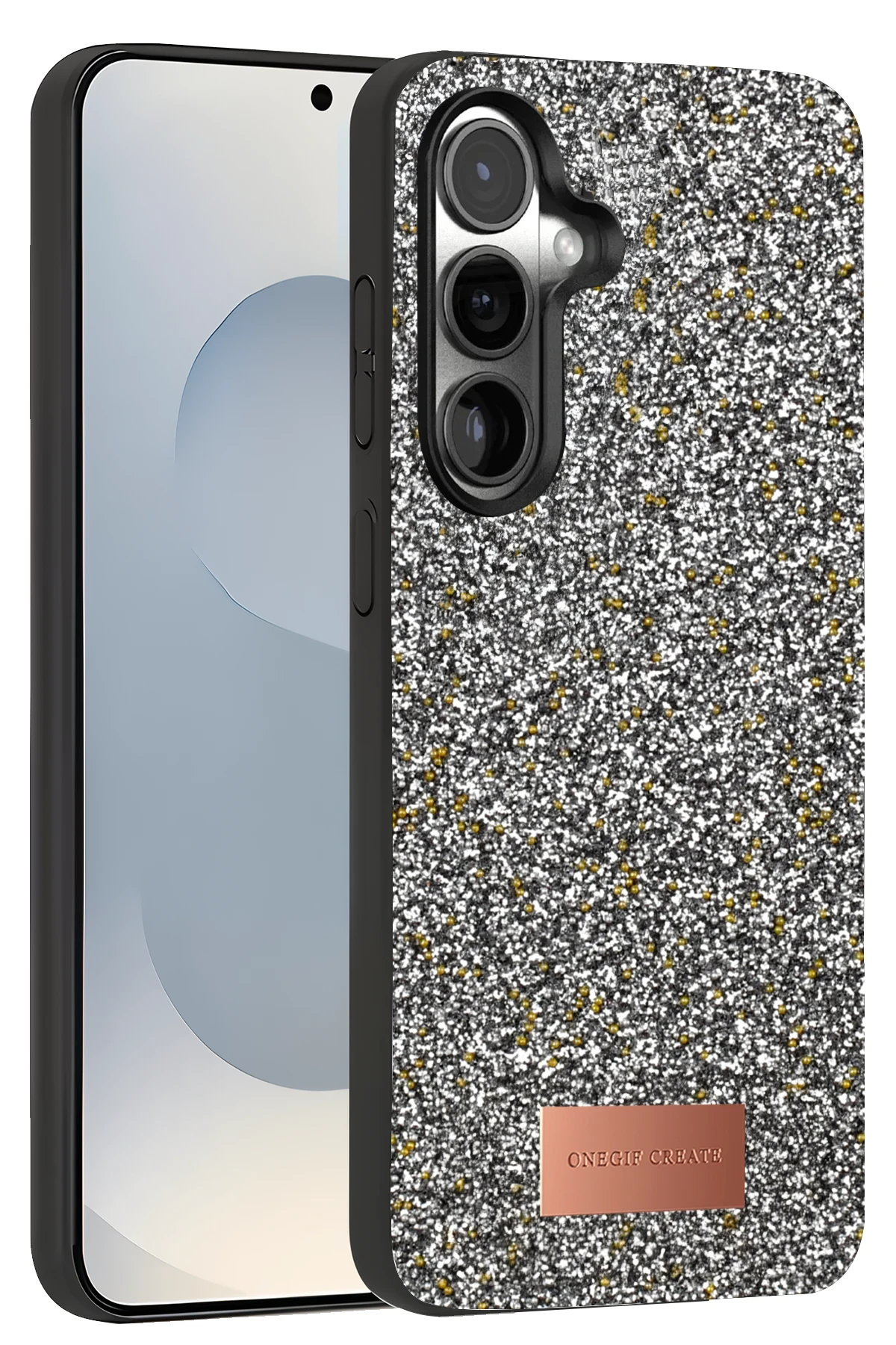Onegif Samsung Galaxy S25 Plus Bright Simli Kapak - Gold