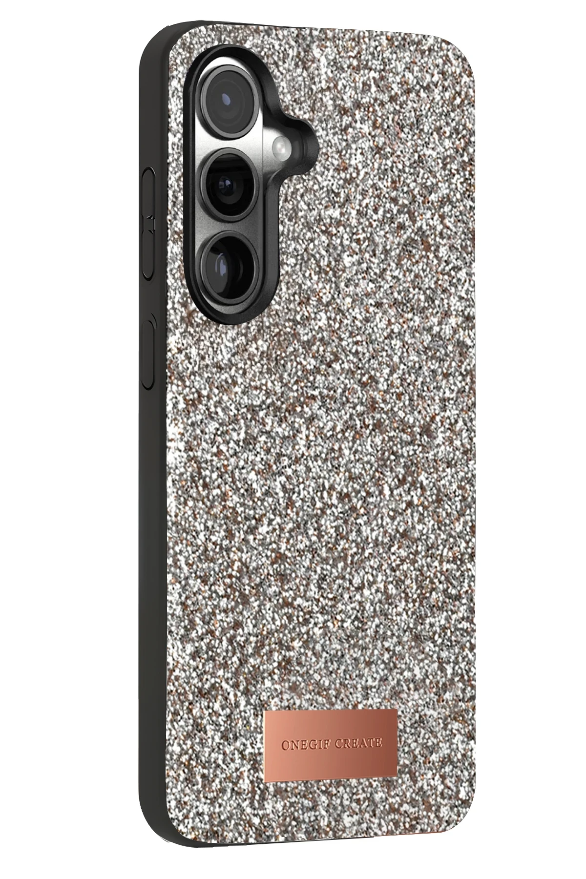 Onegif Samsung Galaxy S25 Plus Bright Simli Kapak - Gümüş
