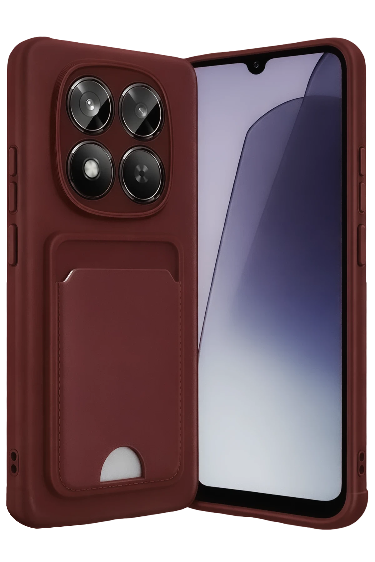 Newface Xiaomi Redmi Note 15 4G Kelvin Kartvizitli Silikon - Bordo