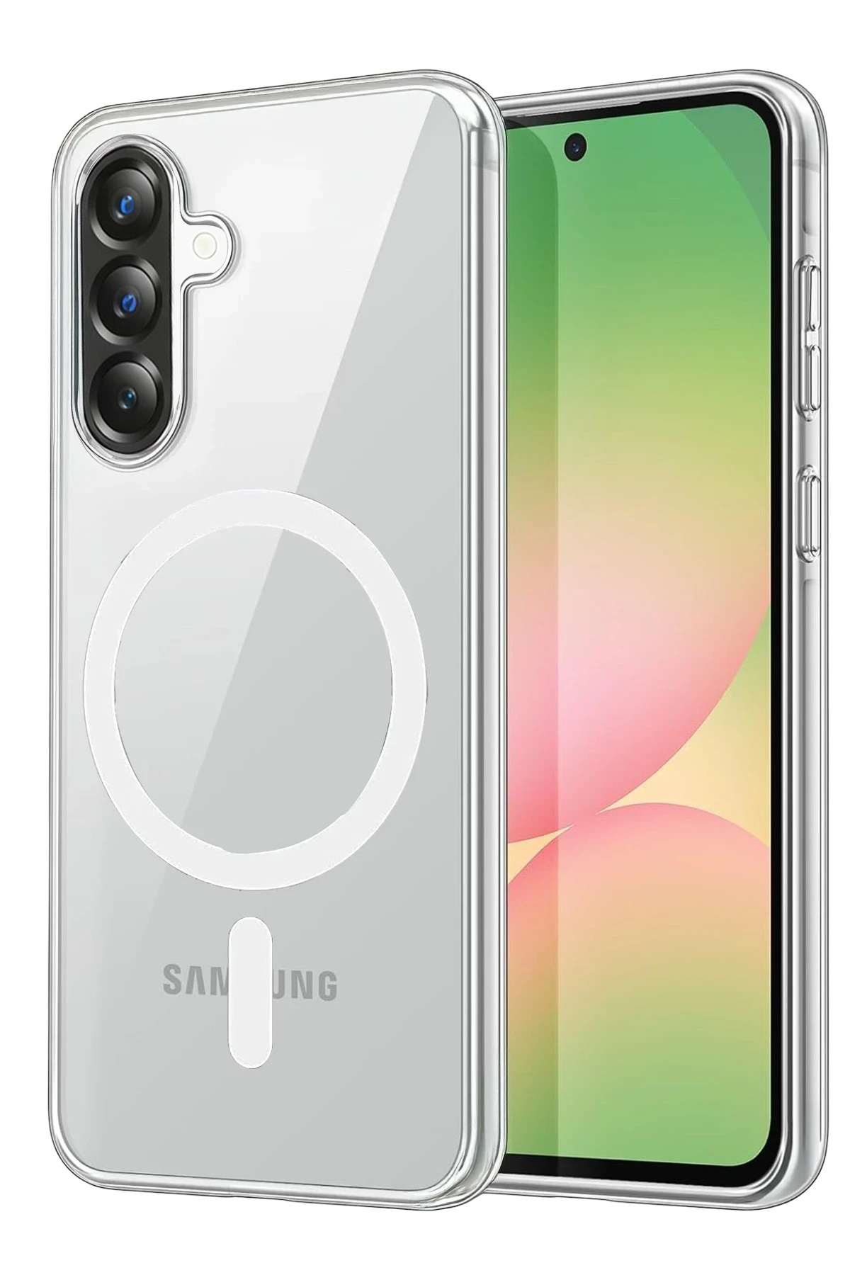 Newface Samsung Galaxy A57 5G Combo Sert Şeffaf Magsafe Kapak - Şeffaf