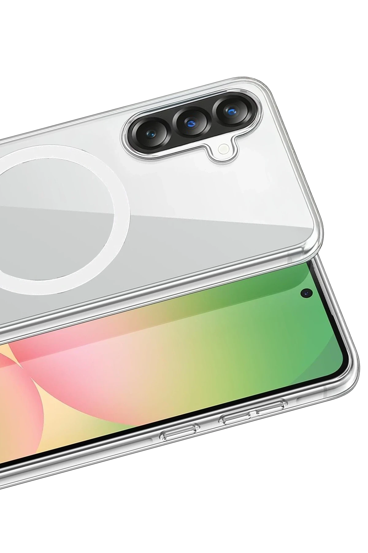 Newface Samsung Galaxy A57 5G Combo Sert Şeffaf Magsafe Kapak - Şeffaf — görsel 2
