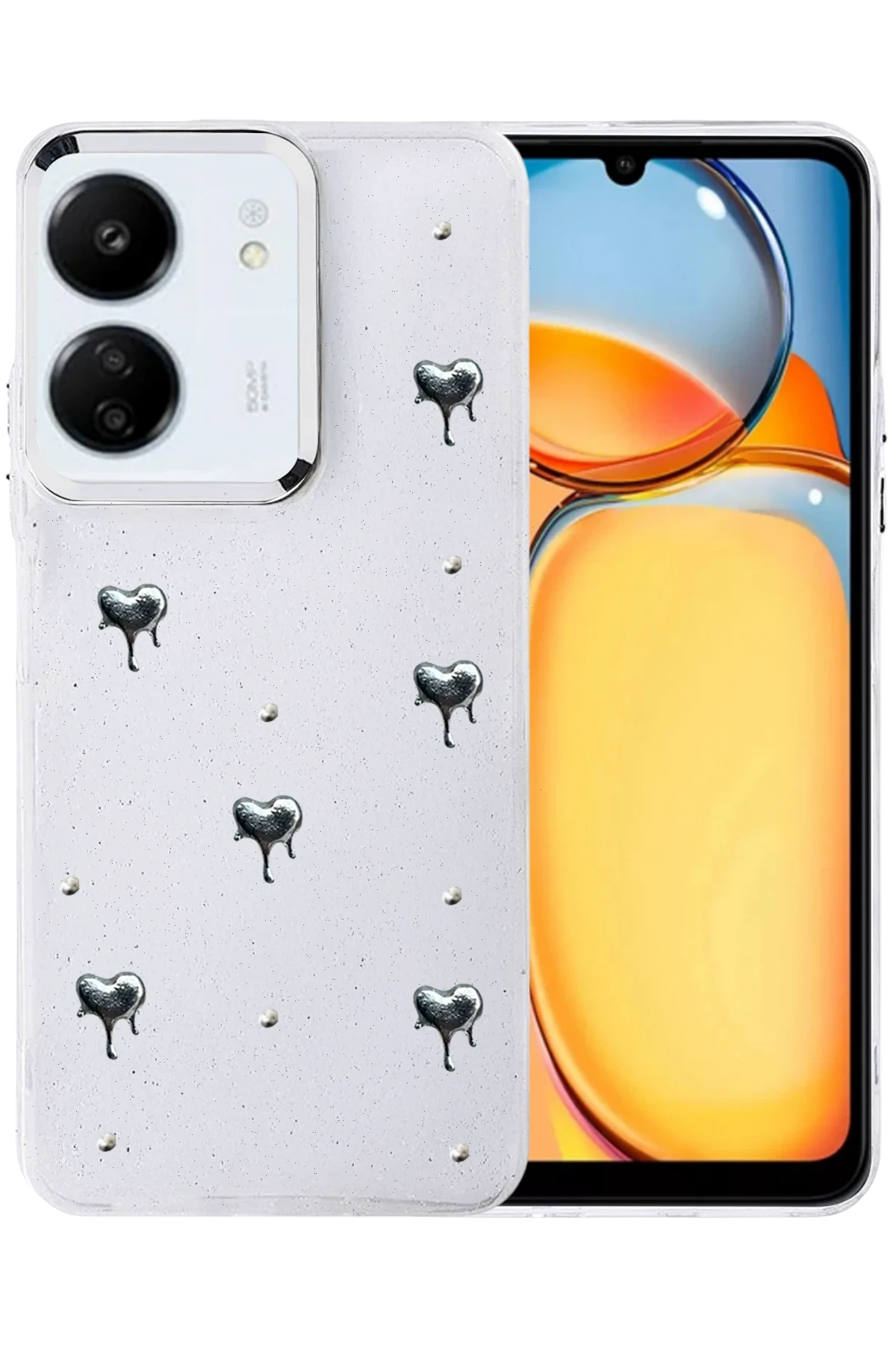 Newface Xiaomi Redmi 13C Fiyonk Desenli Kapak - Desen 1