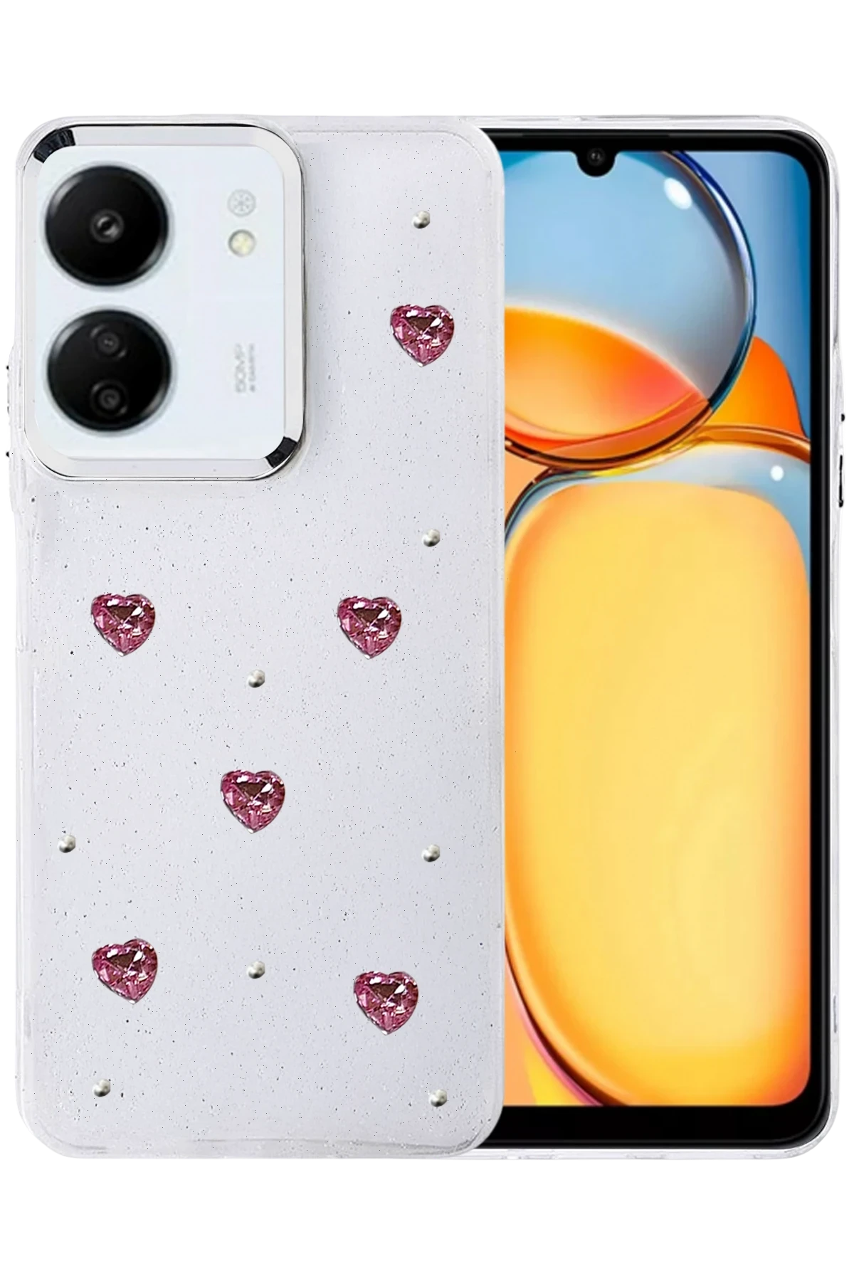 Newface Xiaomi Redmi 13C Fiyonk Desenli Kapak - Desen 3