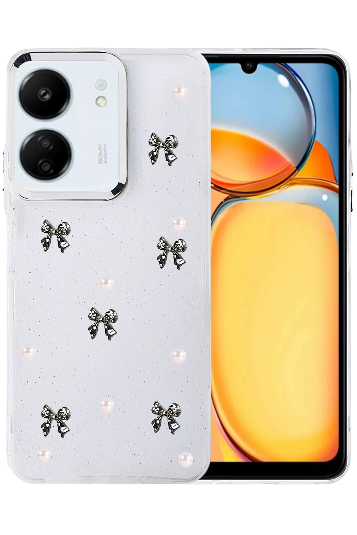 Newface Xiaomi Redmi 13C Fiyonk Desenli Kapak - Desen 8