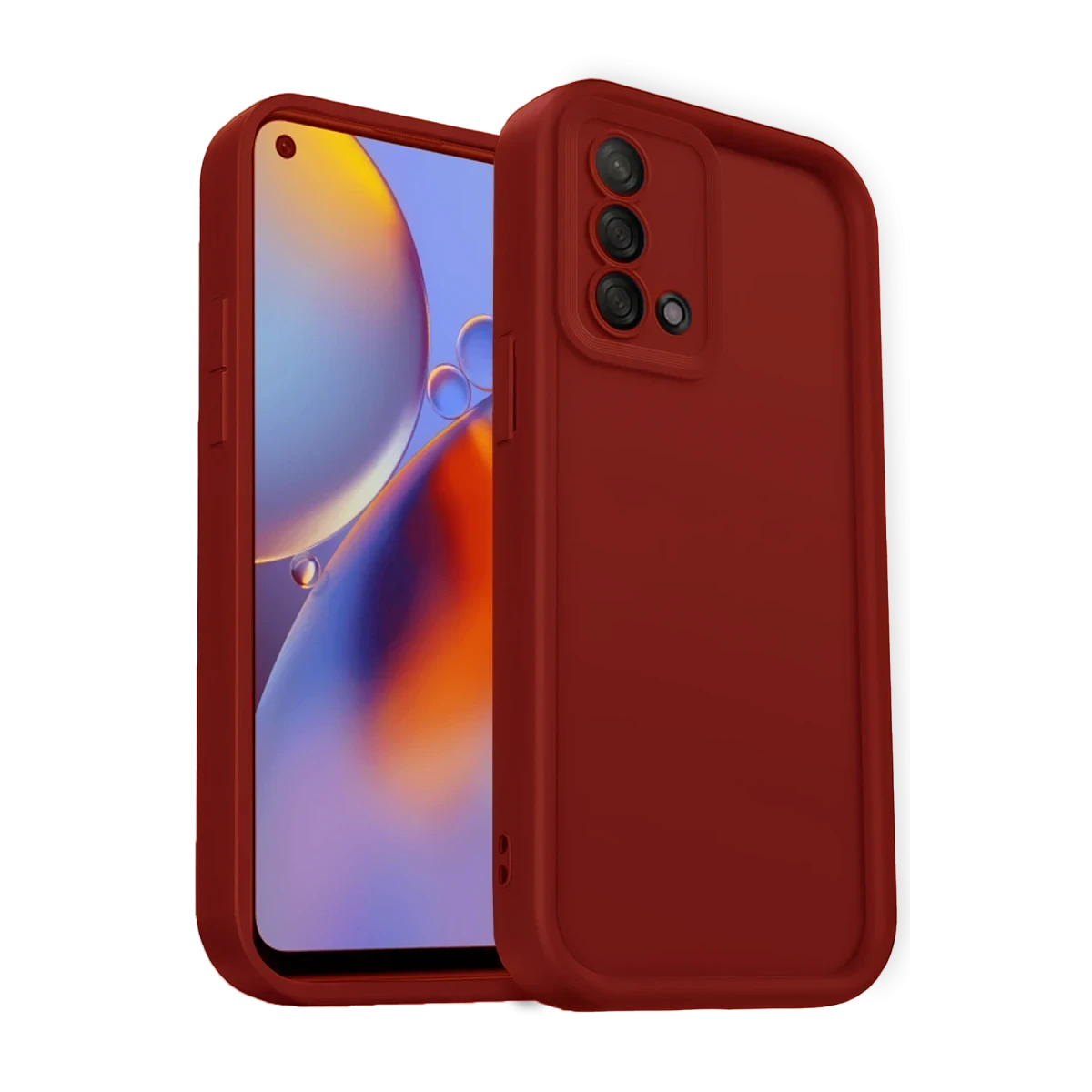 Newface Oppo A74 4G Kılıf Viera Silikon - Kırmızı