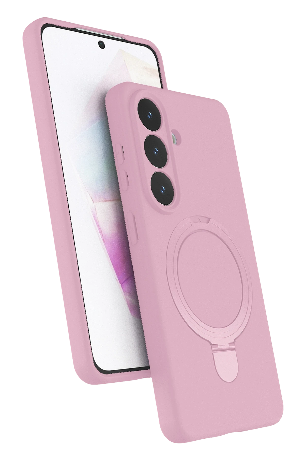 Newface Samsung Galaxy S26 Plus Regal Magsafe Standlı Kapak - Açık Pembe