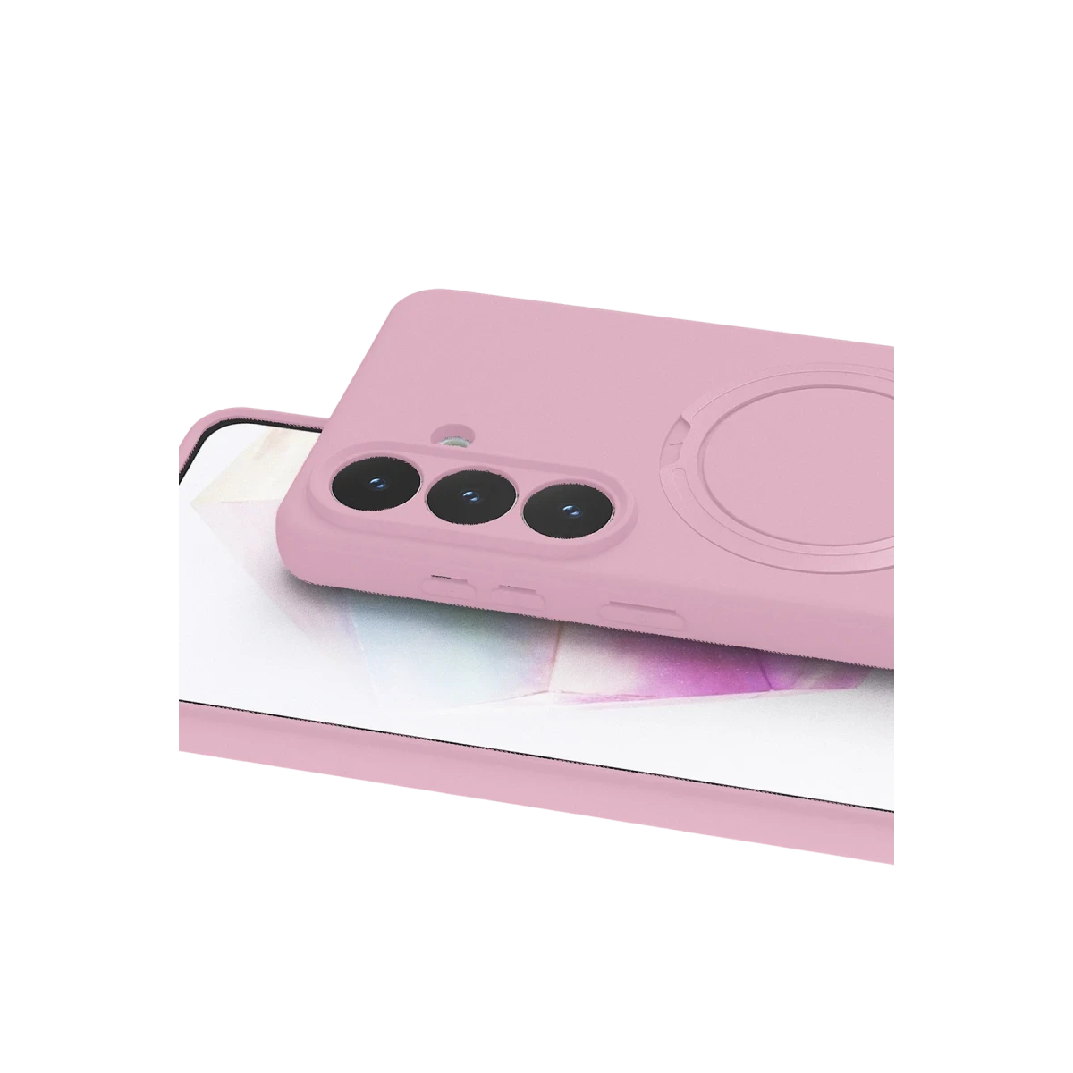 Newface Samsung Galaxy S26 Plus Regal Magsafe Standlı Kapak - Açık Pembe — görsel 7
