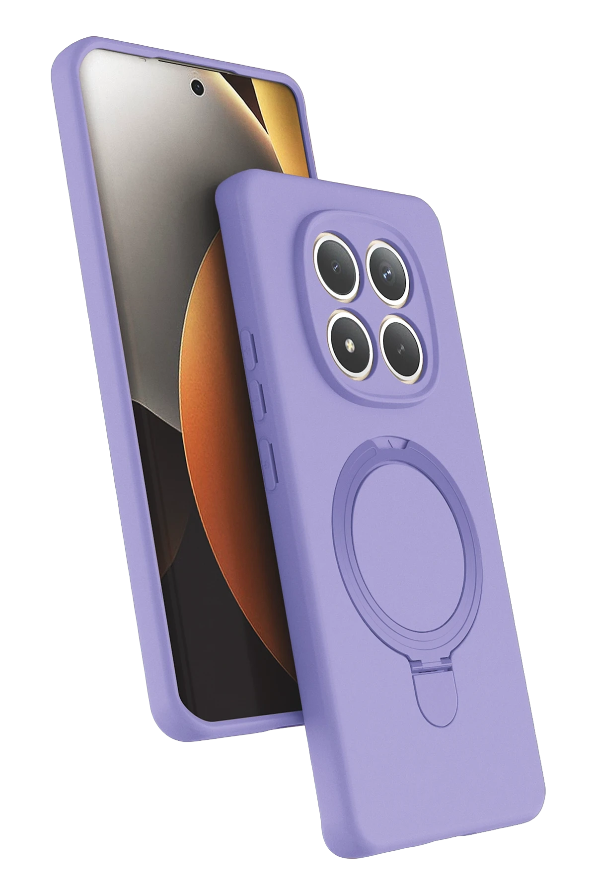Newface Xiaomi Redmi Note 15 4G Regal Magsafe Standlı Kapak - Lila