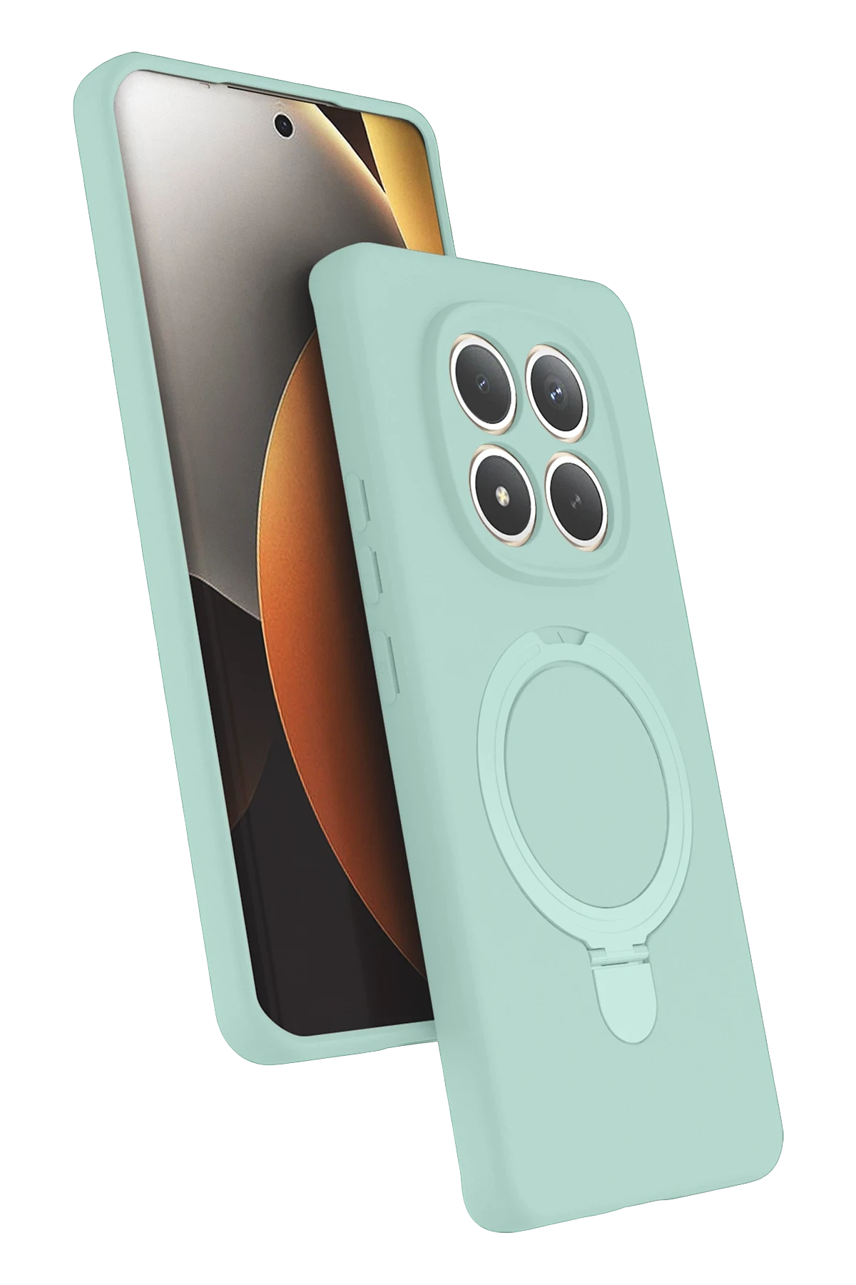 Newface Xiaomi Redmi Note 15 4G Regal Magsafe Standlı Kapak - Su Yeşili
